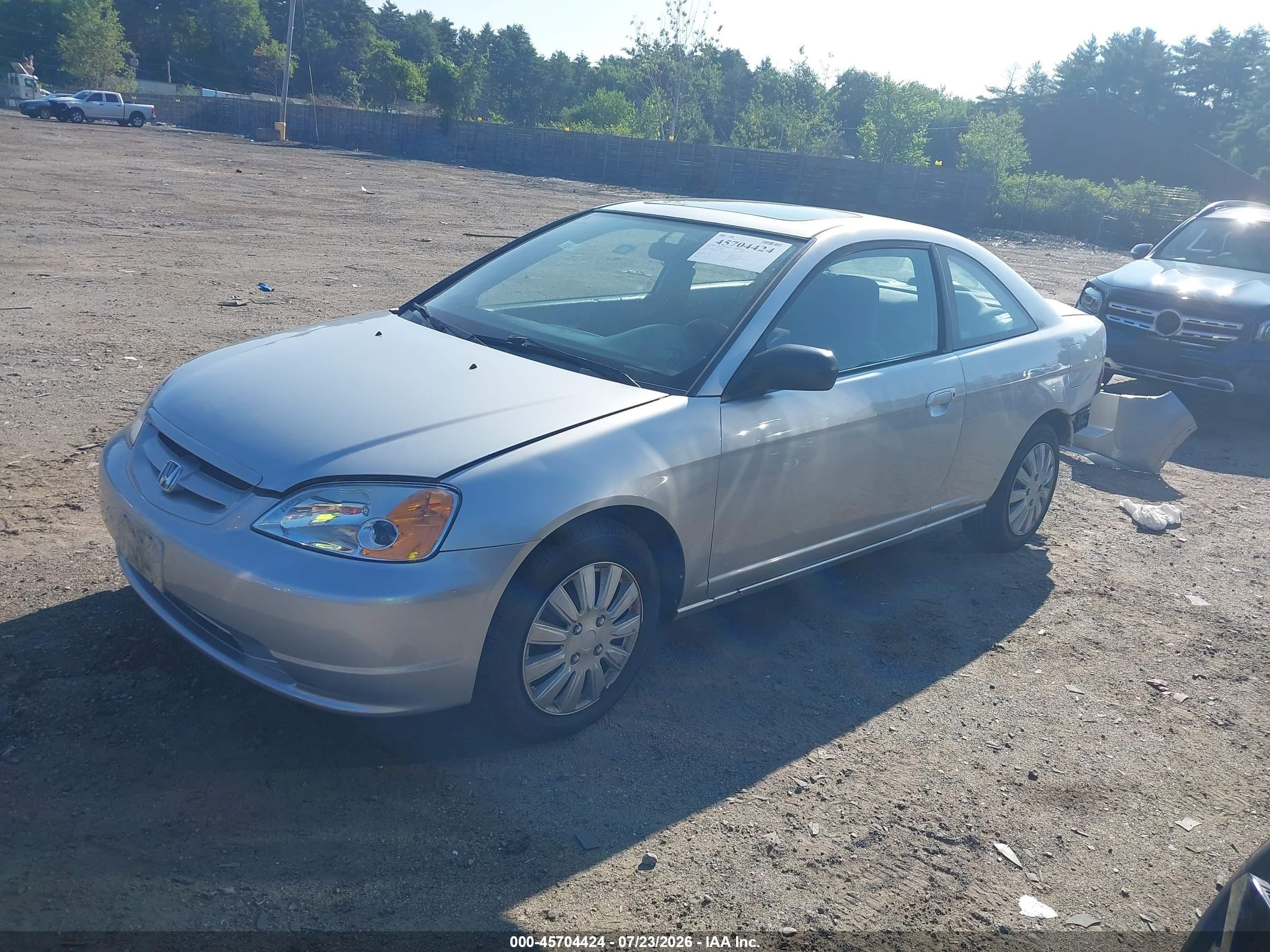 2002 Honda Civic Ex Серебряный vin: 1HGEM22912L018544