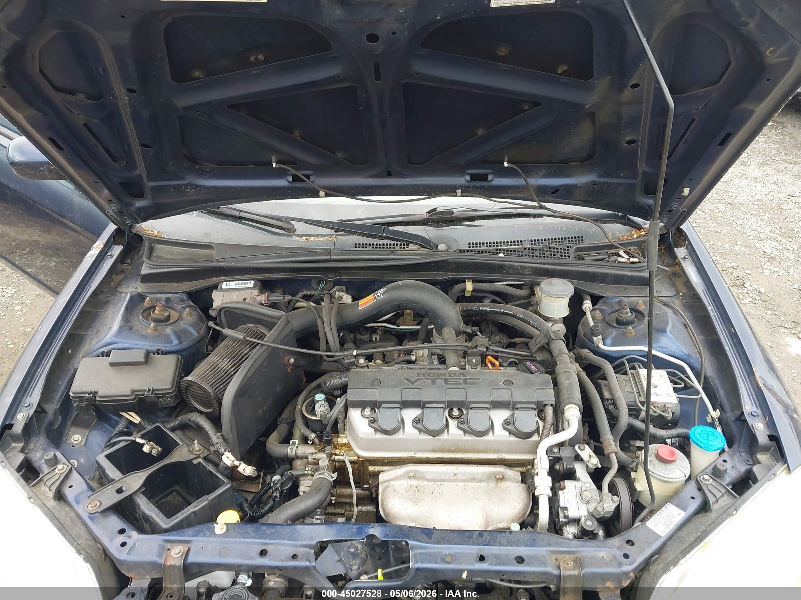 2003 Honda Civic Ex Blue vin: 1HGEM22913L057488