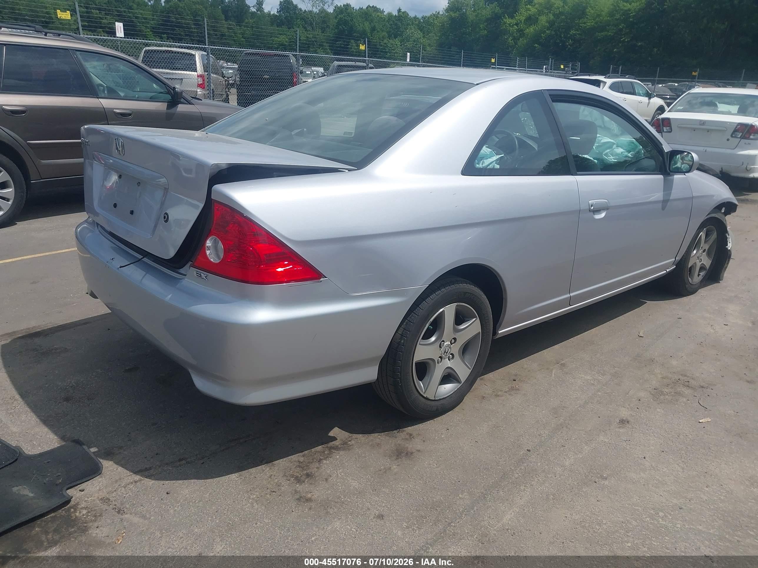 2004 Honda Civic Ex Silver vin: 1HGEM22914L014061