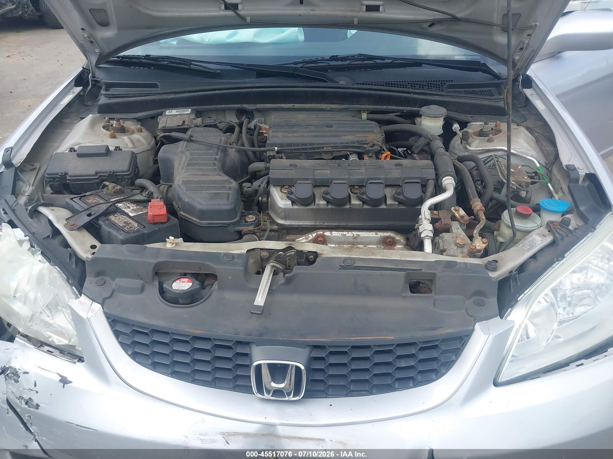 2004 Honda Civic Ex Silver vin: 1HGEM22914L014061