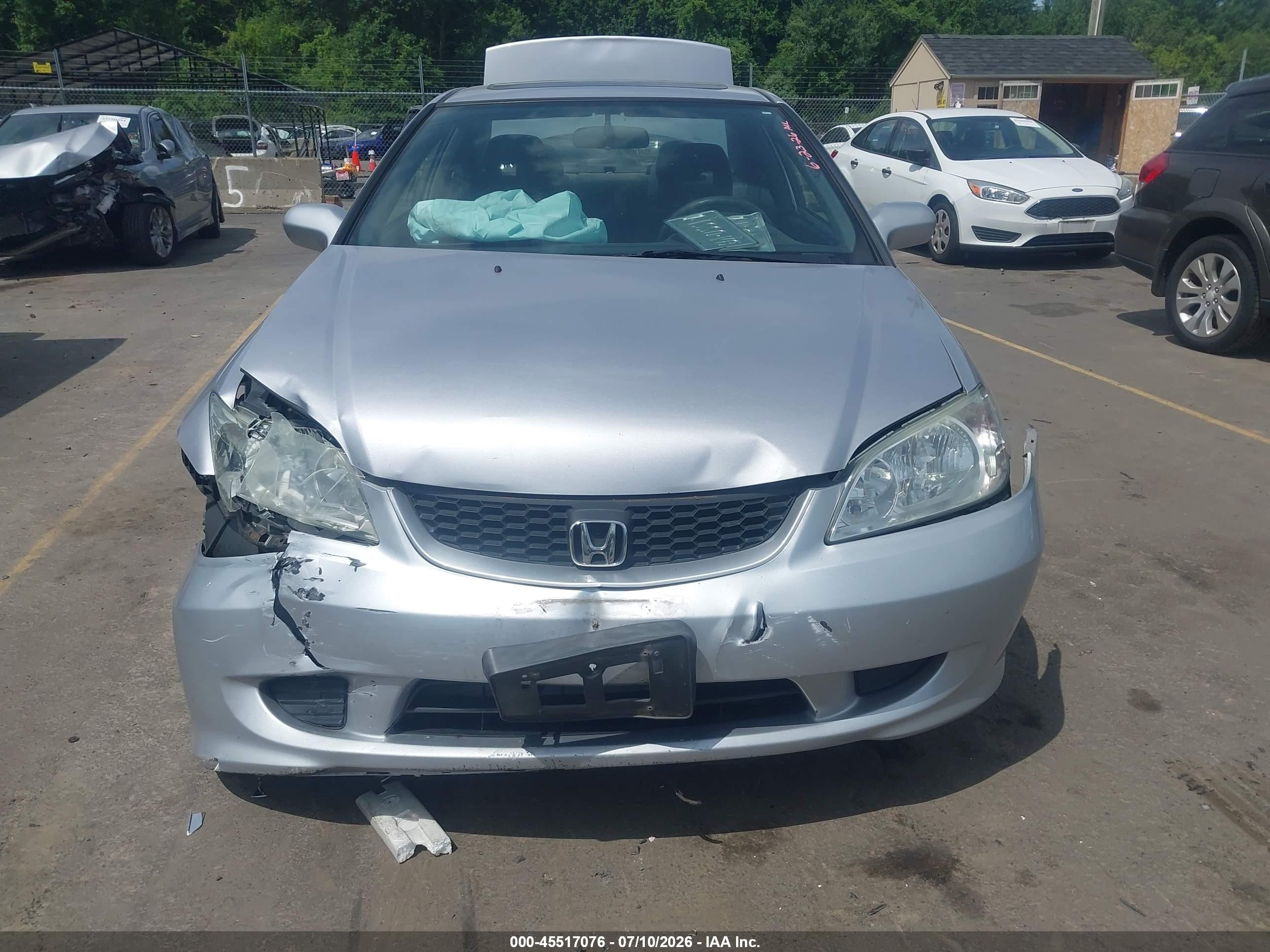 2004 Honda Civic Ex Silver vin: 1HGEM22914L014061