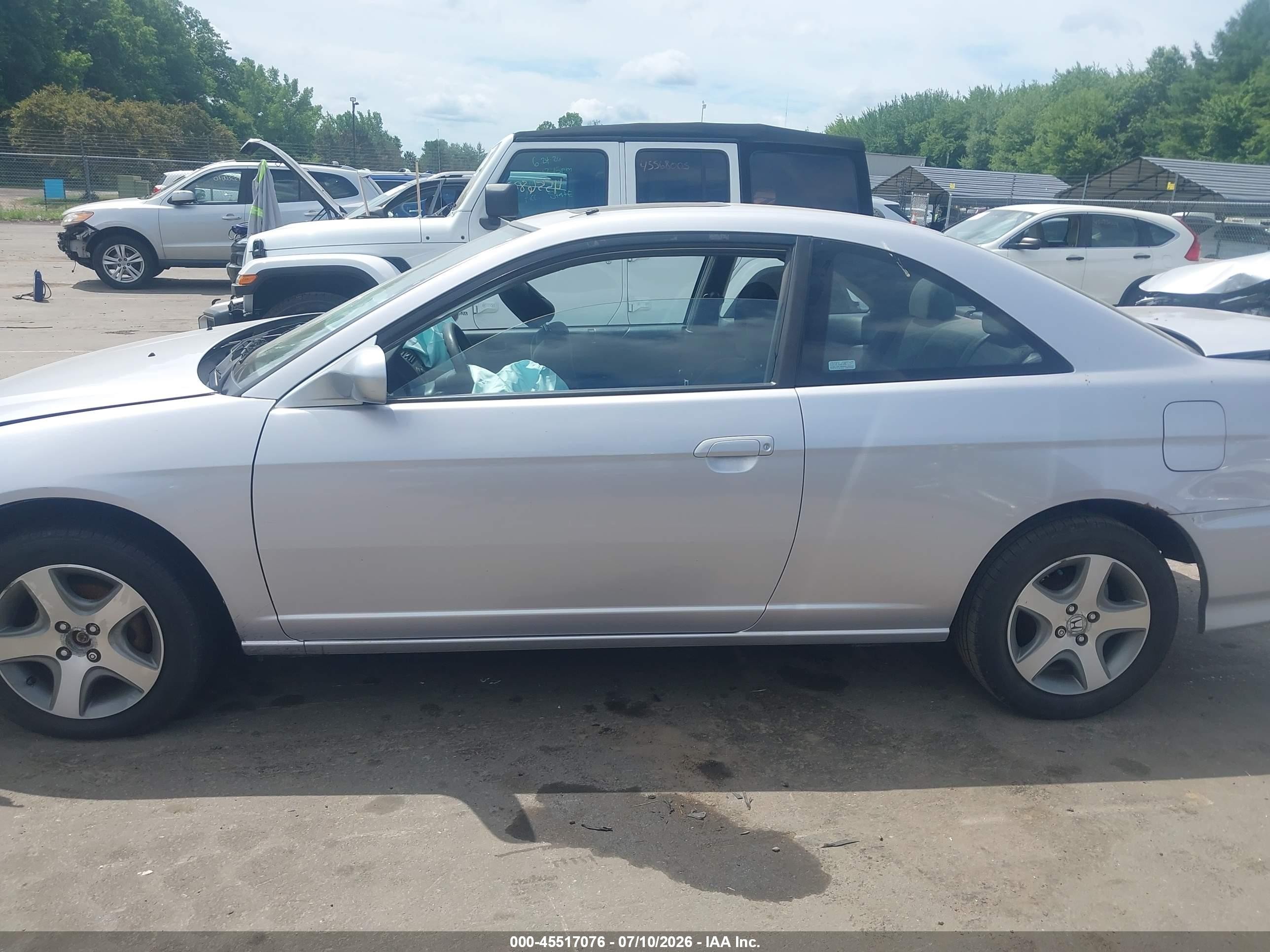 2004 Honda Civic Ex Silver vin: 1HGEM22914L014061
