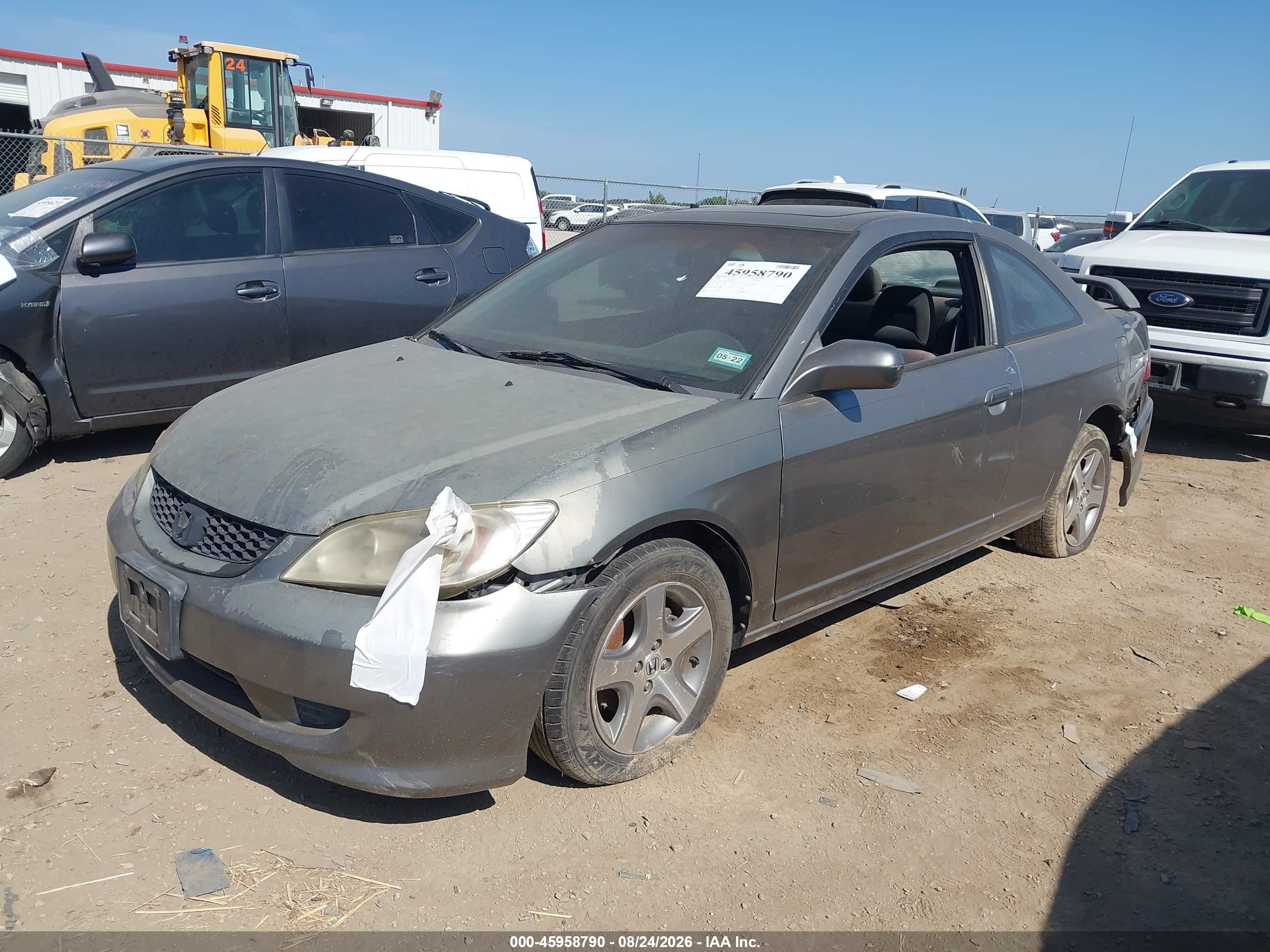 2004 Honda Civic Ex Gray vin: 1HGEM22914L067505