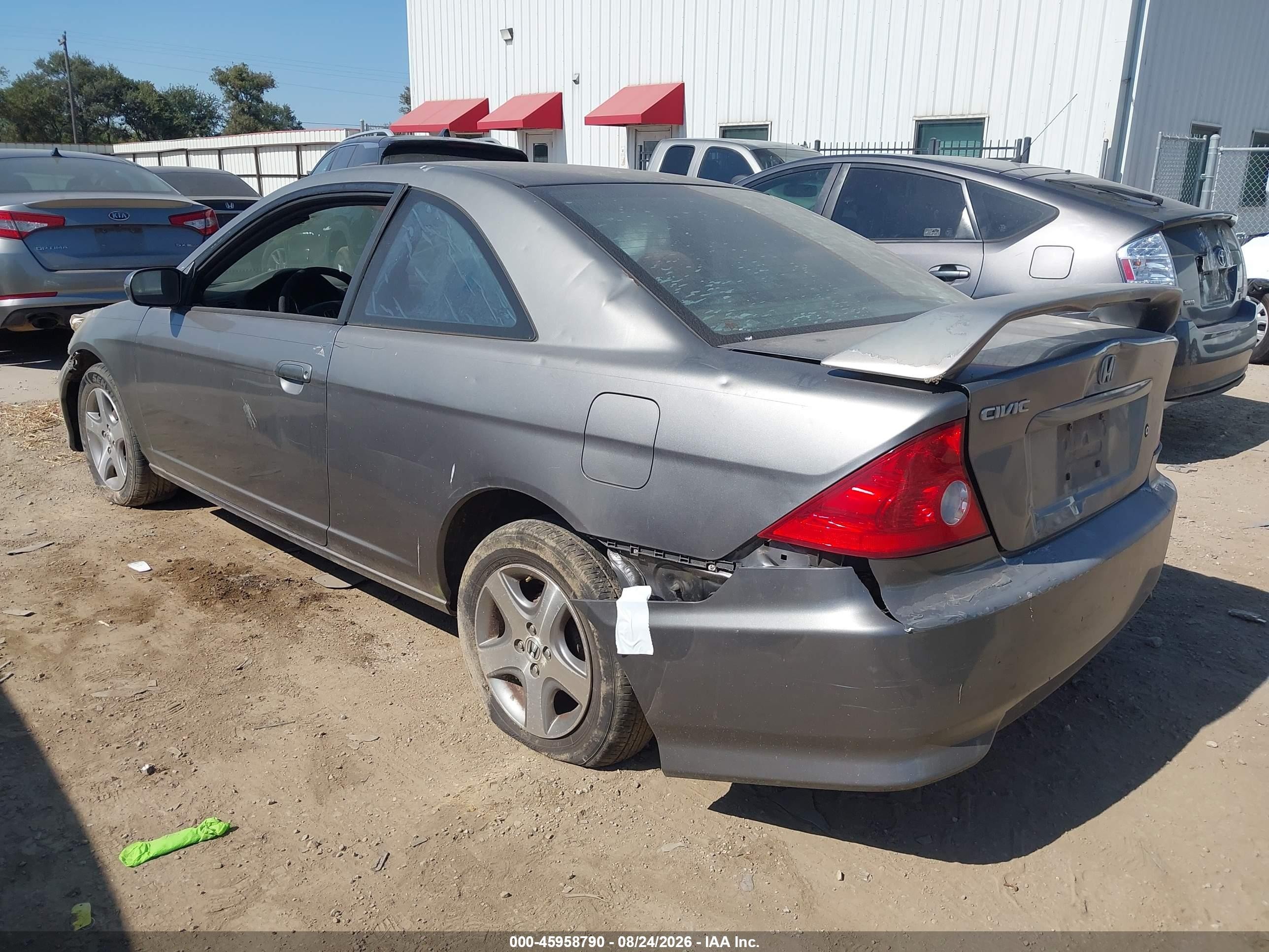 2004 Honda Civic Ex Gray vin: 1HGEM22914L067505