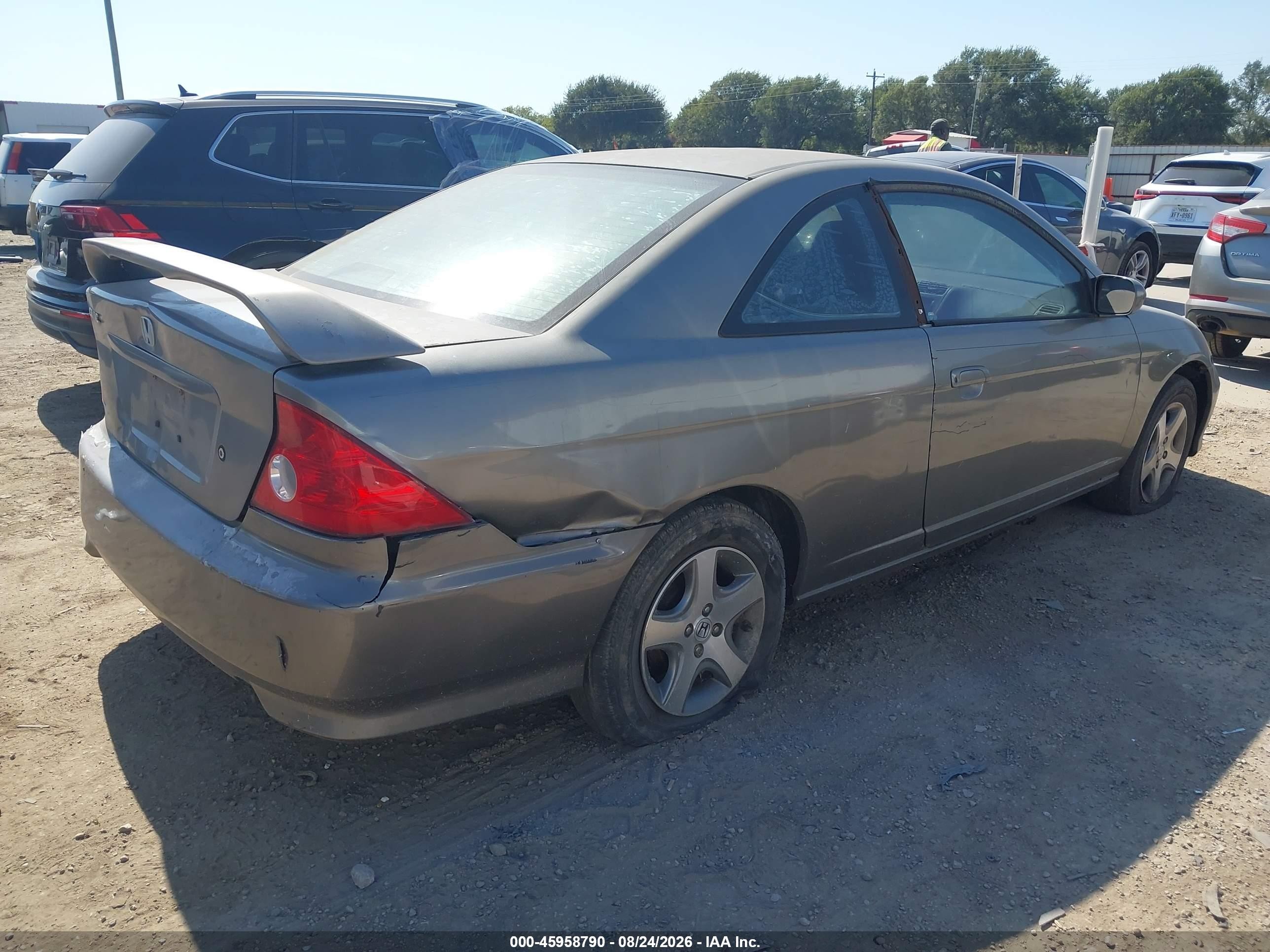 2004 Honda Civic Ex Gray vin: 1HGEM22914L067505