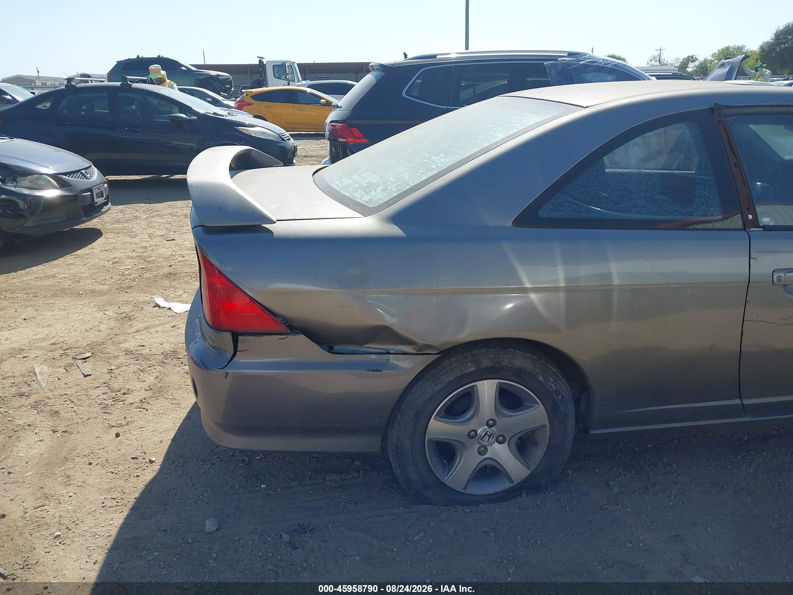 2004 Honda Civic Ex Gray vin: 1HGEM22914L067505