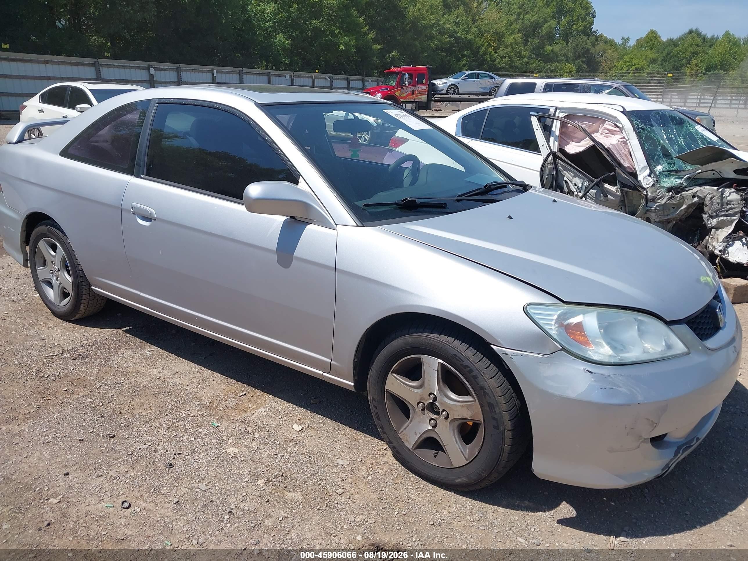 2004 Honda Civic Ex Silver vin: 1HGEM22914L080688