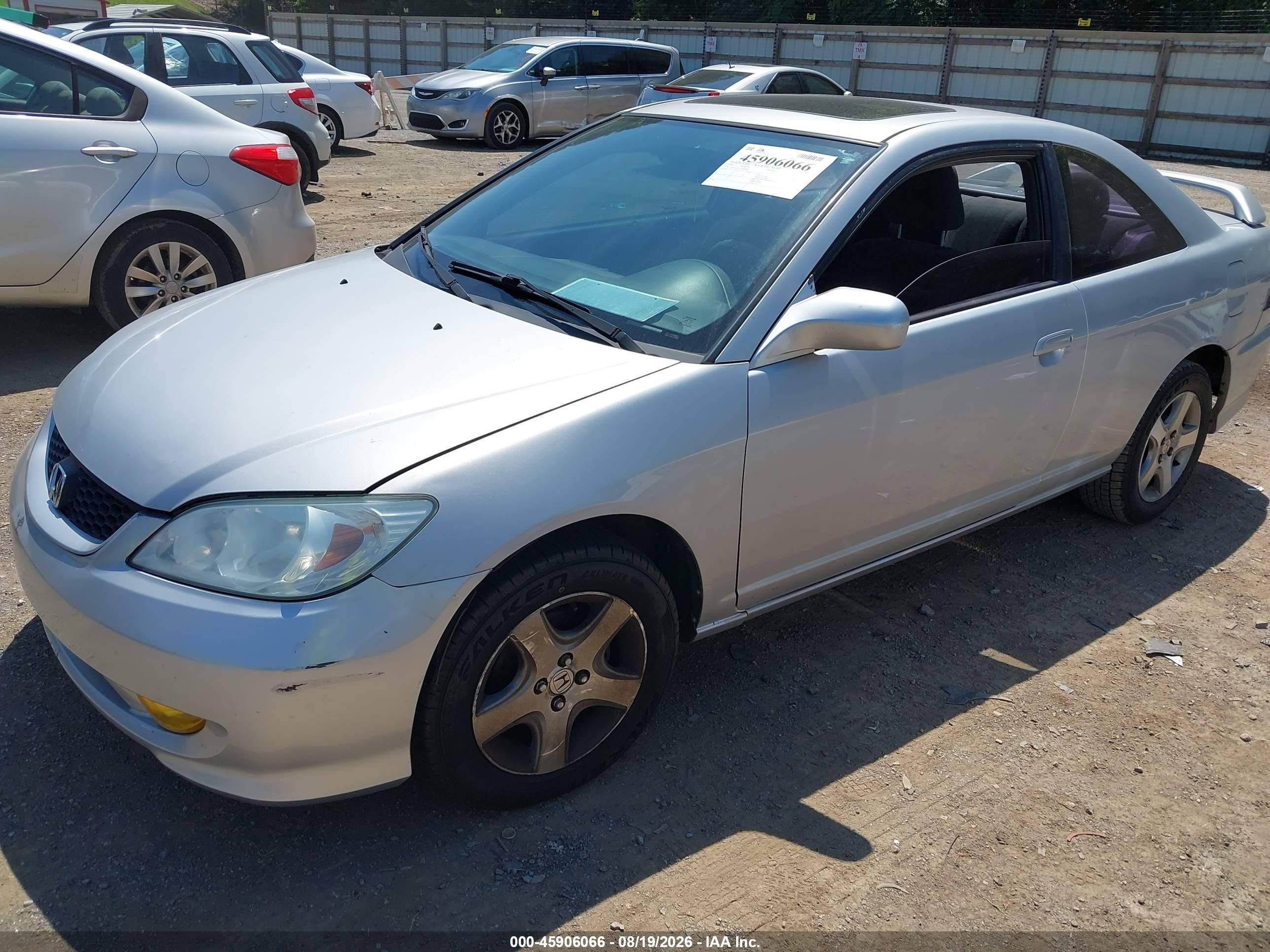 2004 Honda Civic Ex Silver vin: 1HGEM22914L080688