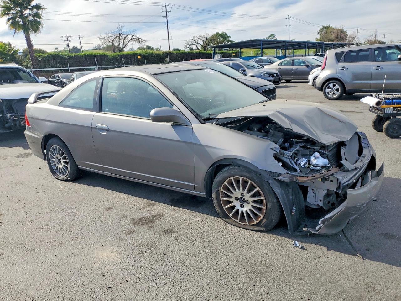 2005 Honda Civic Ex Gray vin: 1HGEM22915L030942