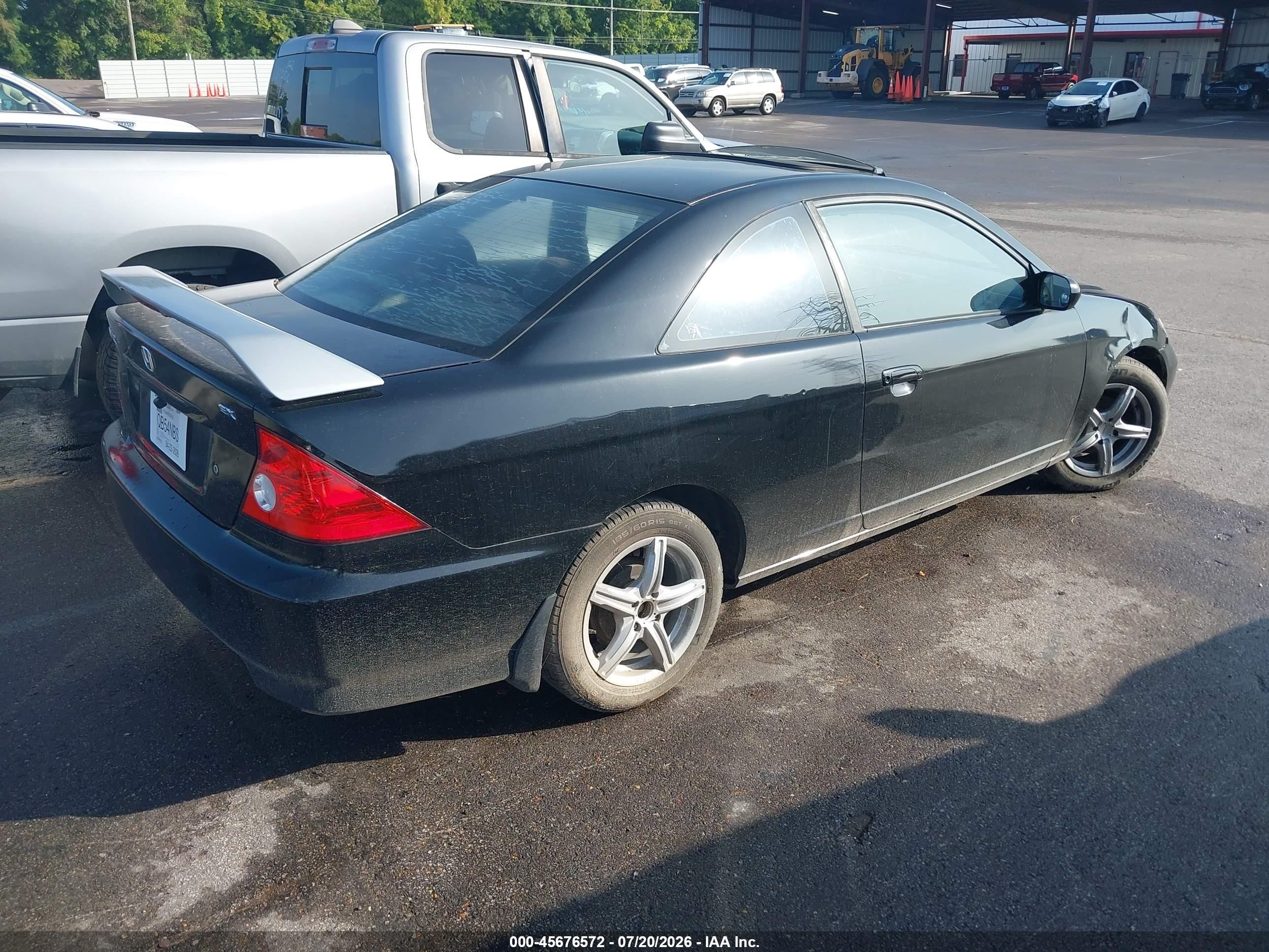2005 Honda Civic Ex Black vin: 1HGEM22915L033940