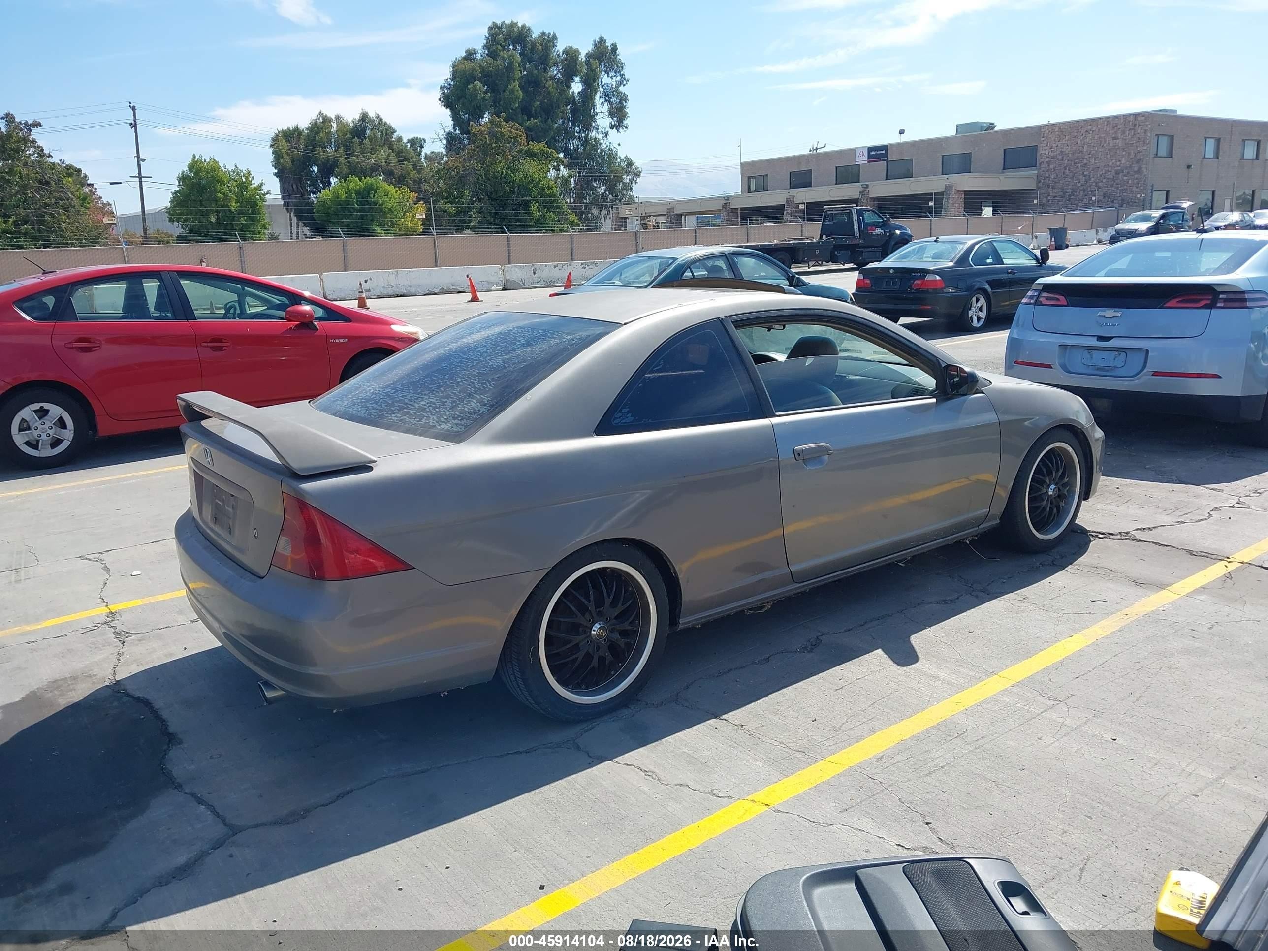 2001 Honda Civic Ex Gray vin: 1HGEM22921L022388