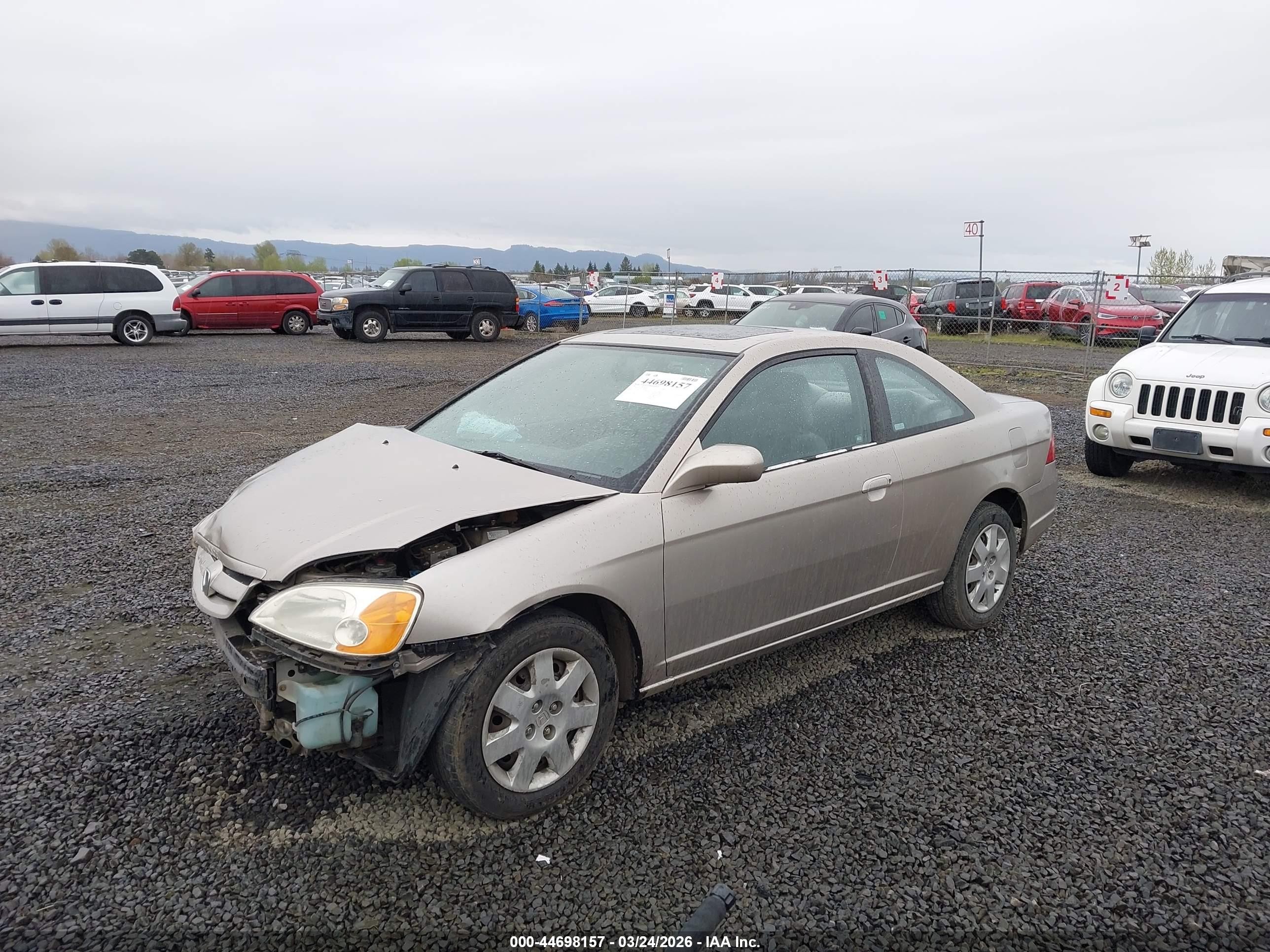 2002 Honda Civic Ex Brown vin: 1HGEM22922L060642