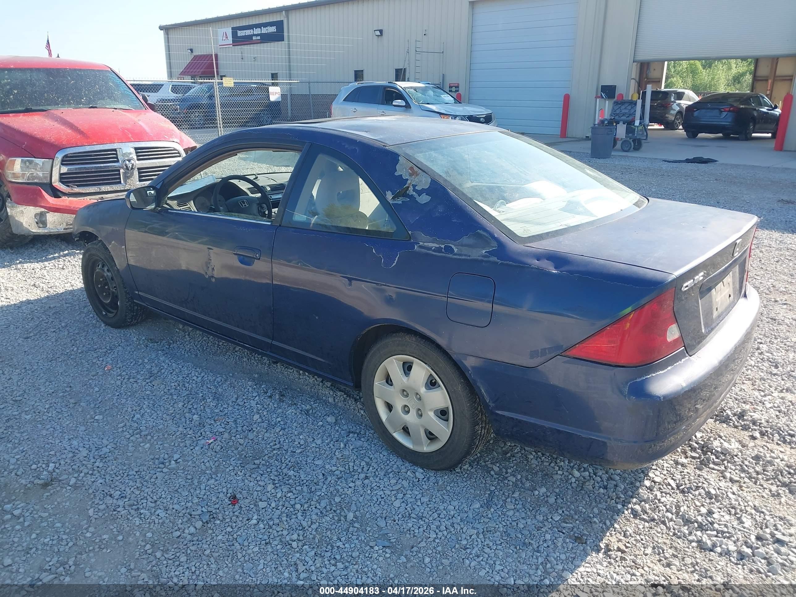 2002 Honda Civic Ex Blue vin: 1HGEM22922L087128
