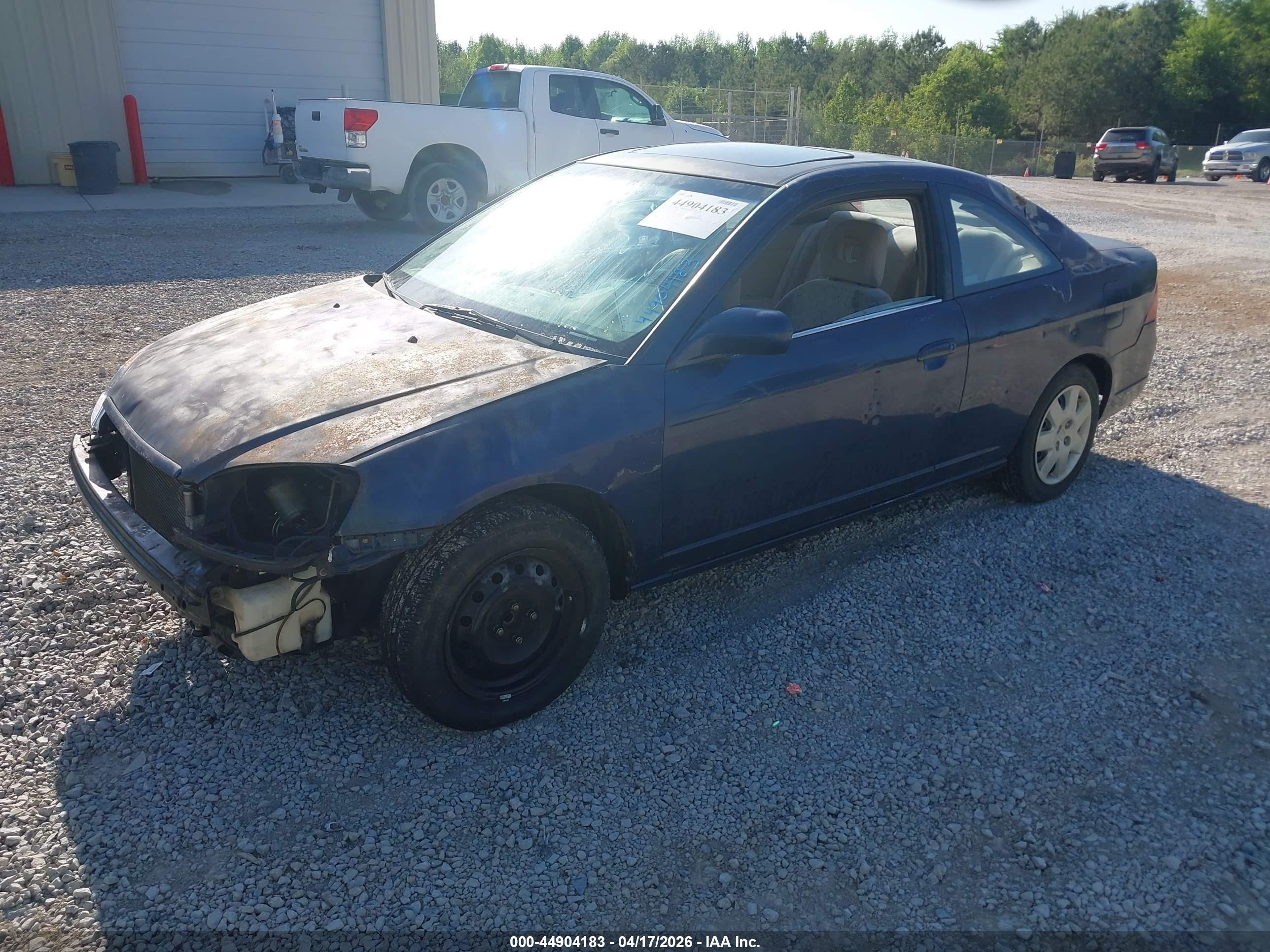 2002 Honda Civic Ex Blue vin: 1HGEM22922L087128