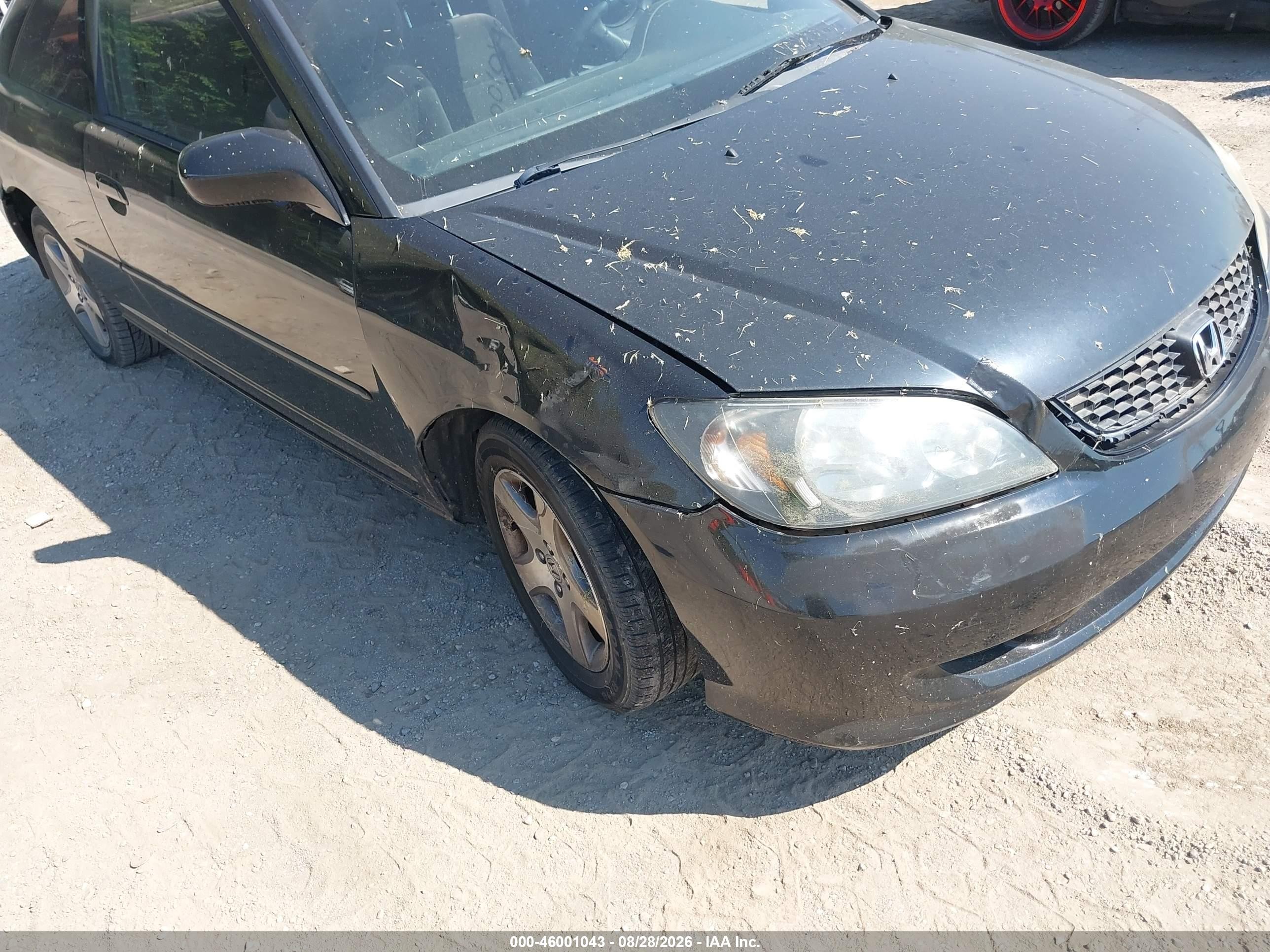 2004 Honda Civic Ex Черный vin: 1HGEM22924L019849