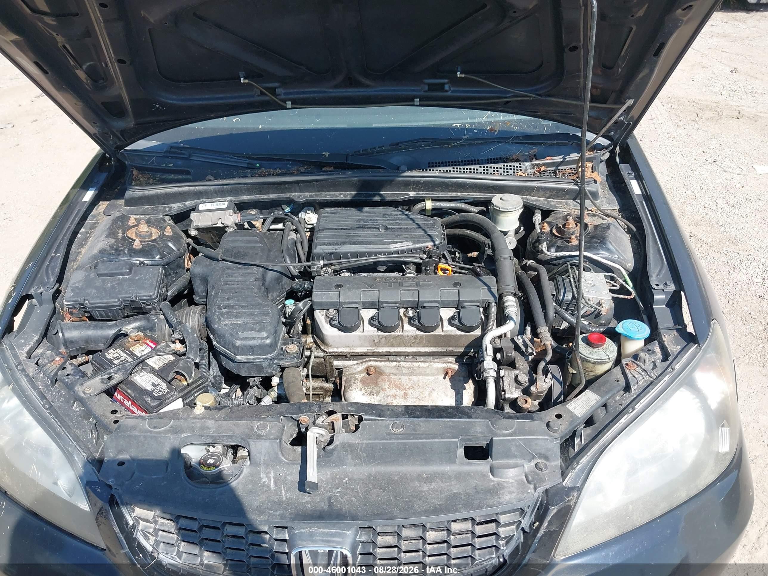 2004 Honda Civic Ex Черный vin: 1HGEM22924L019849