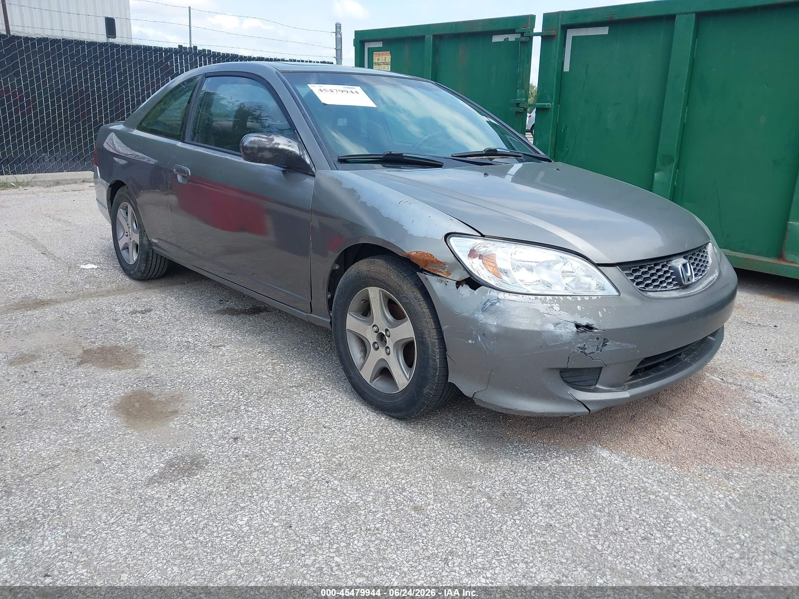 2004 Honda Civic Ex Gray vin: 1HGEM22924L033010