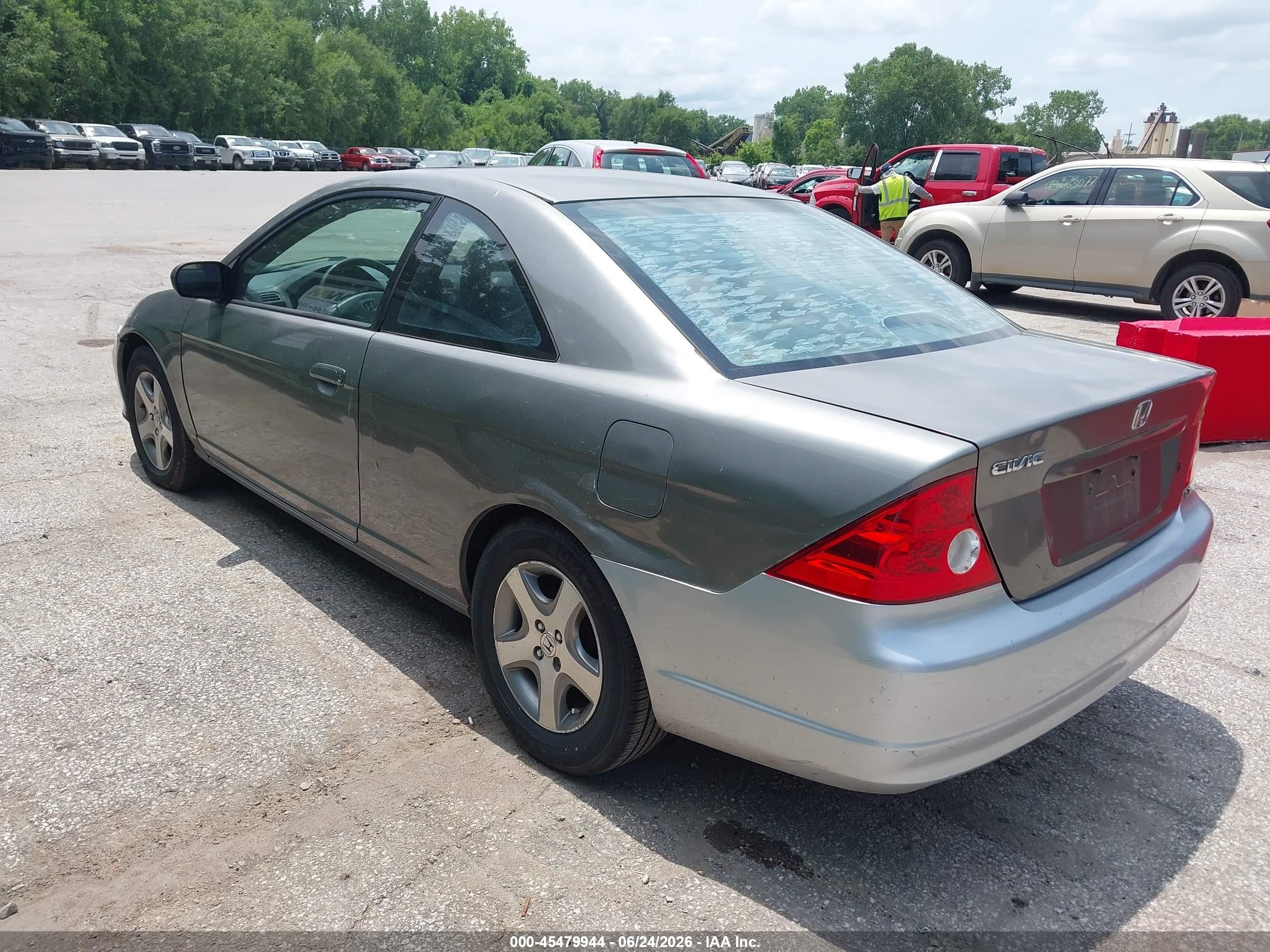 2004 Honda Civic Ex Gray vin: 1HGEM22924L033010