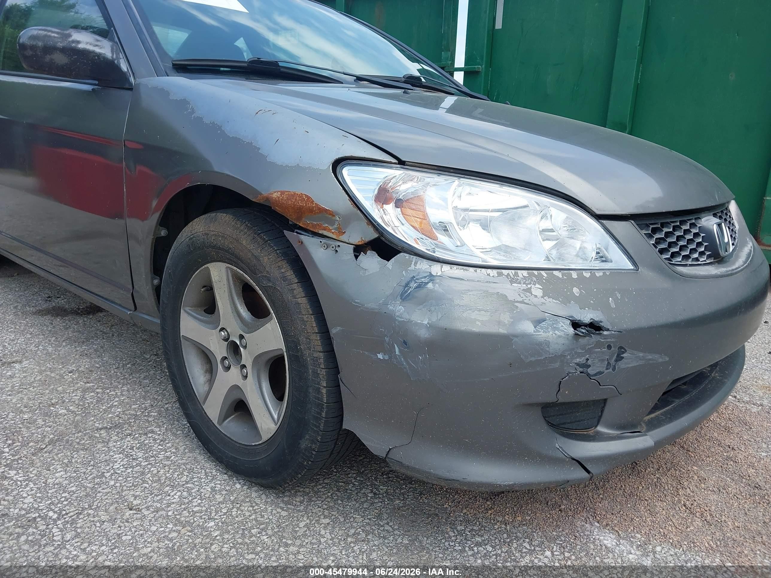 2004 Honda Civic Ex Gray vin: 1HGEM22924L033010