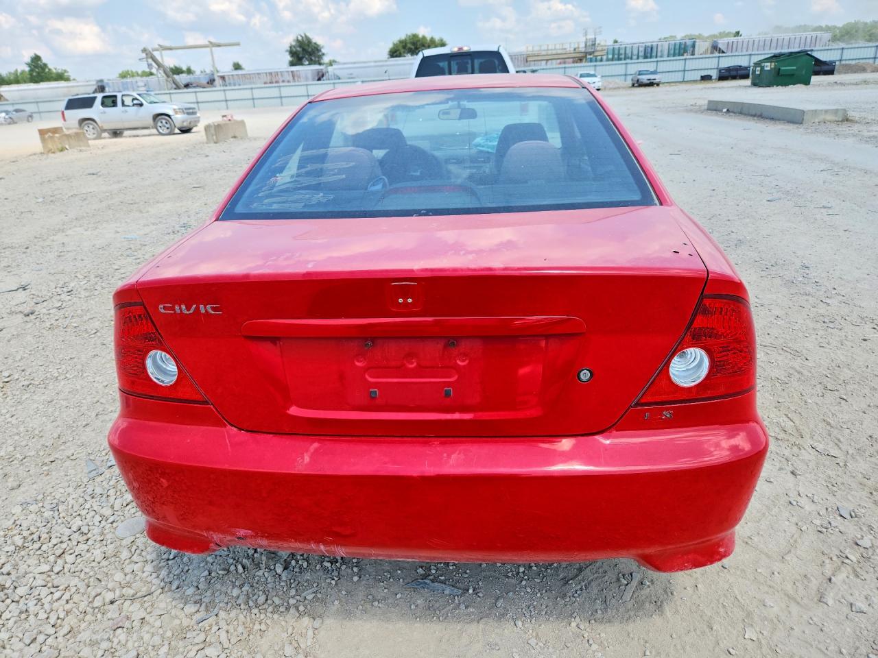 2004 Honda Civc Red vin: 1HGEM22924L054794