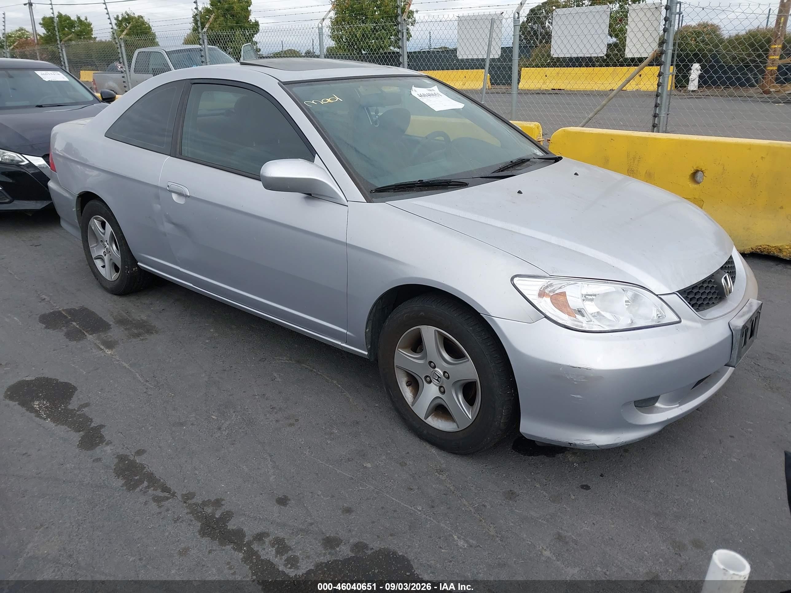 2005 Honda Civic Ex Silver vin: 1HGEM22925L000672
