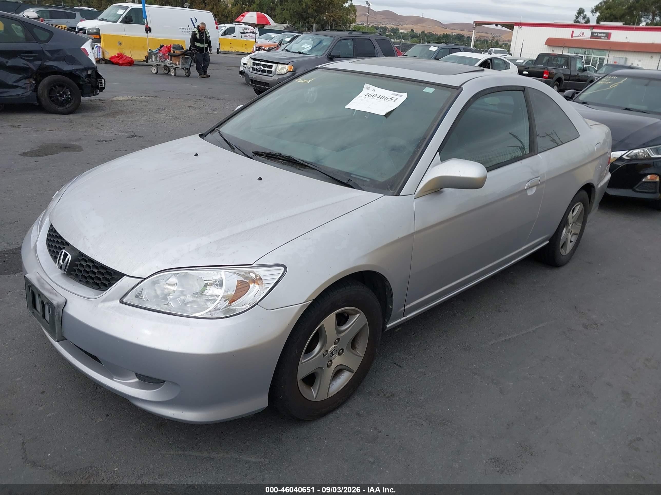 2005 Honda Civic Ex Silver vin: 1HGEM22925L000672
