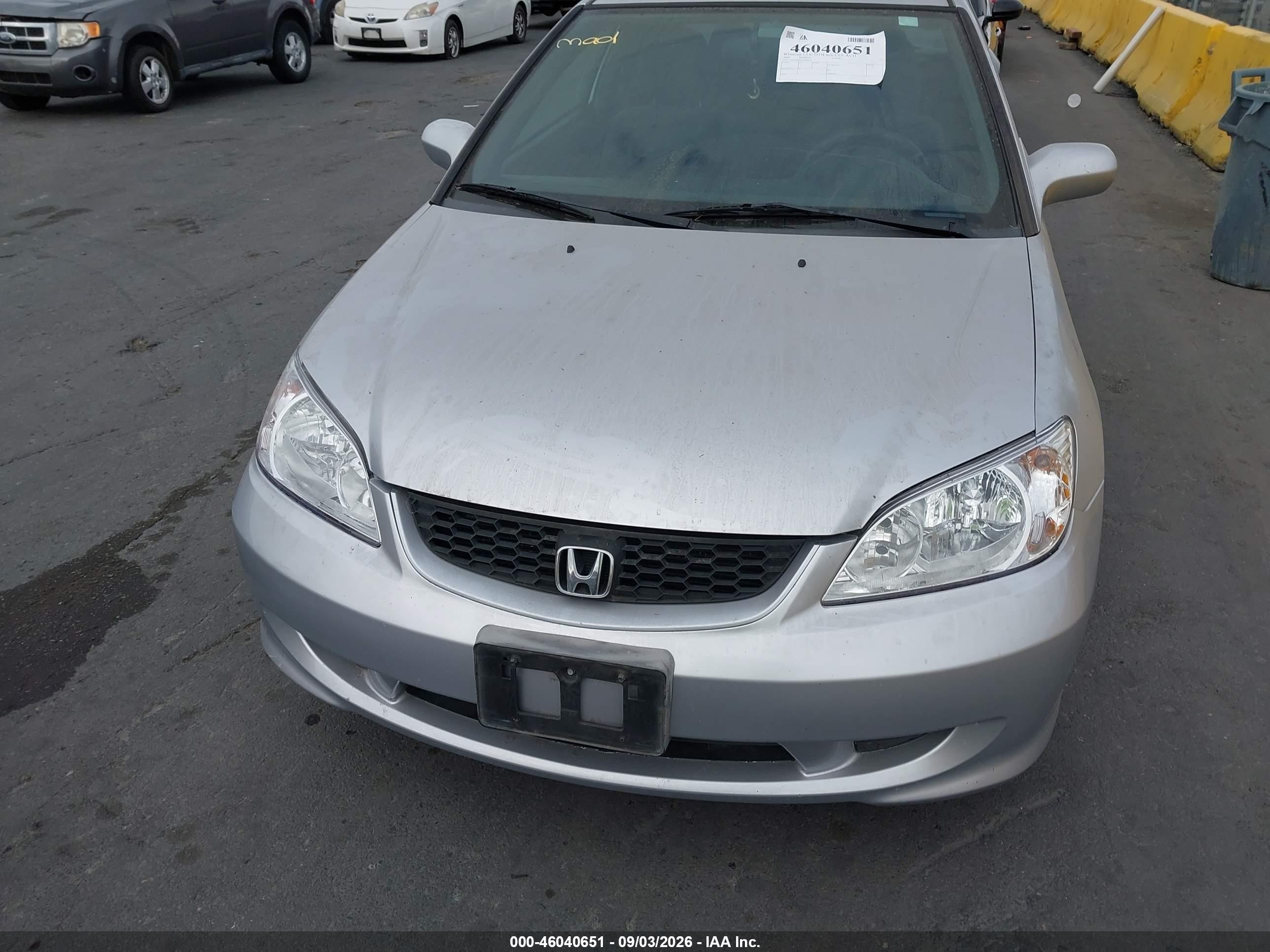 2005 Honda Civic Ex Silver vin: 1HGEM22925L000672