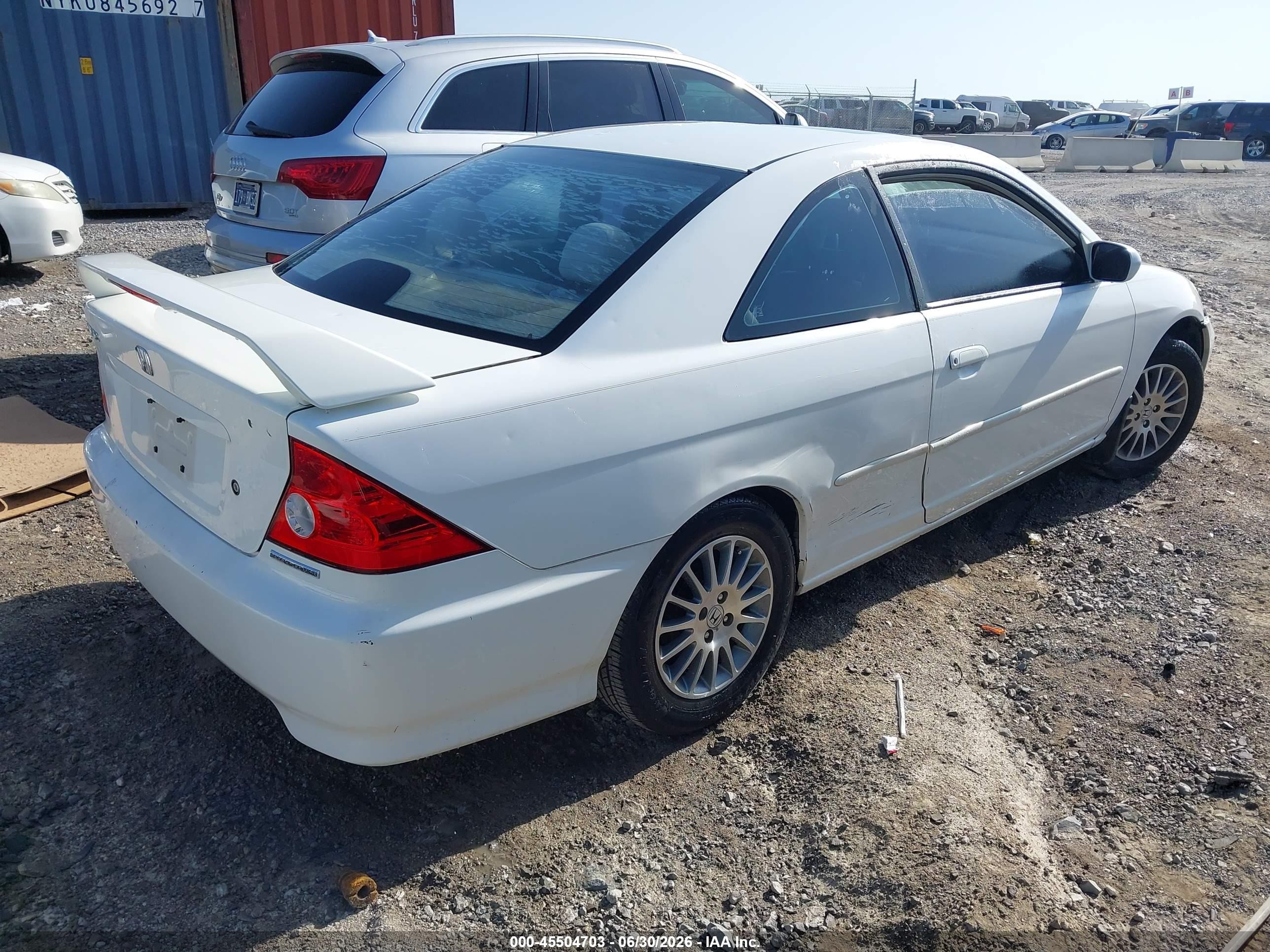 2005 Honda Civic Ex White vin: 1HGEM22925L005290