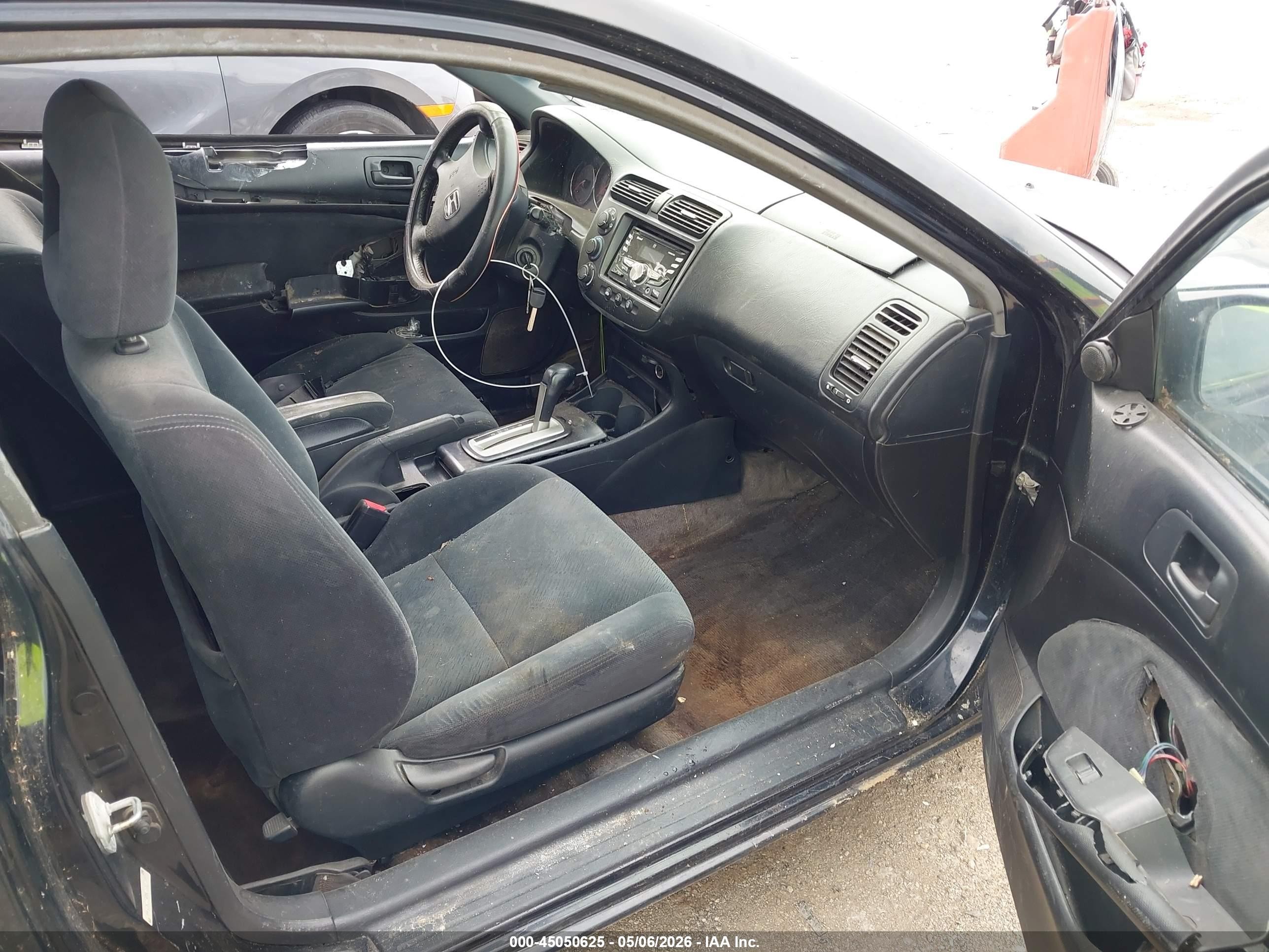 2005 Honda Civic Ex Black vin: 1HGEM22925L008917
