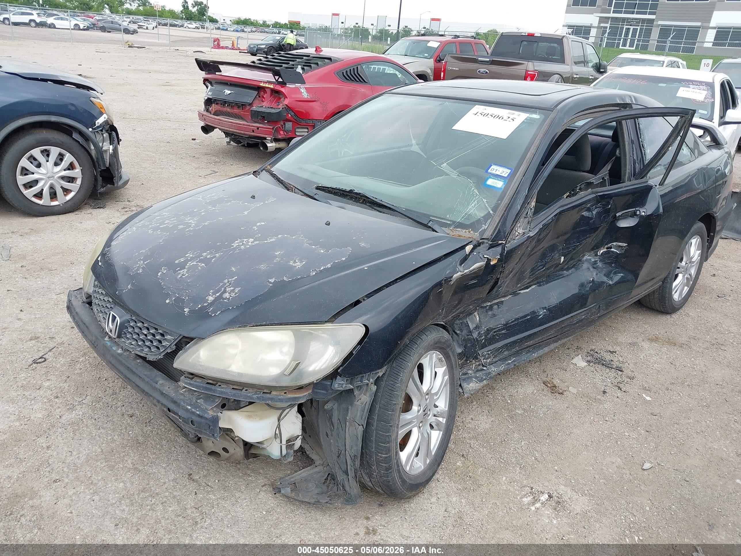 2005 Honda Civic Ex Black vin: 1HGEM22925L008917