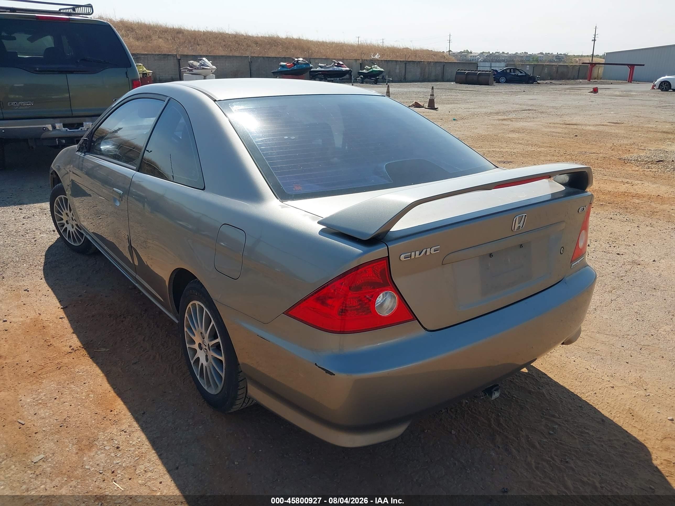 2005 Honda Civic Ex Gray vin: 1HGEM22925L076814