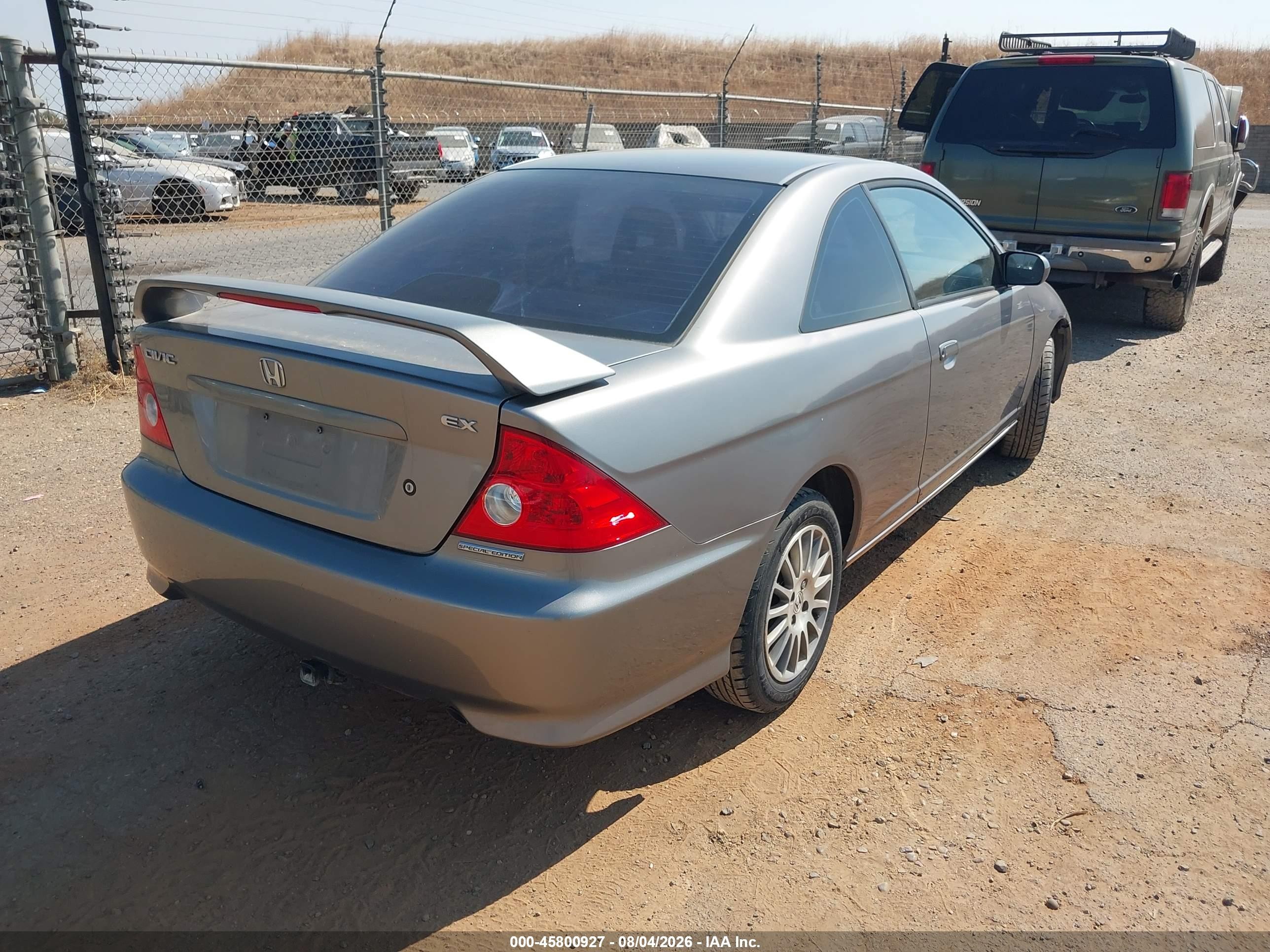 2005 Honda Civic Ex Gray vin: 1HGEM22925L076814