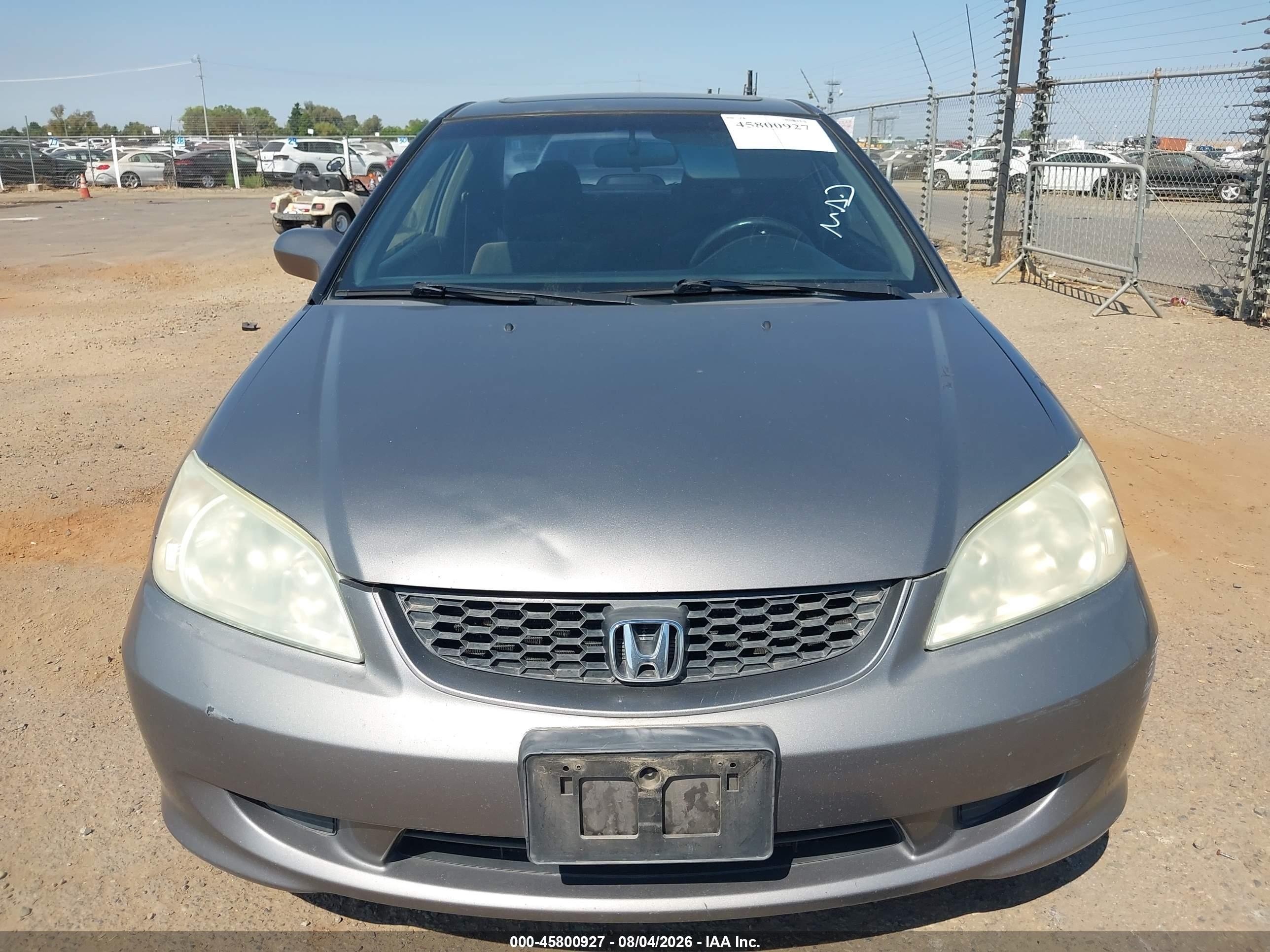 2005 Honda Civic Ex Gray vin: 1HGEM22925L076814