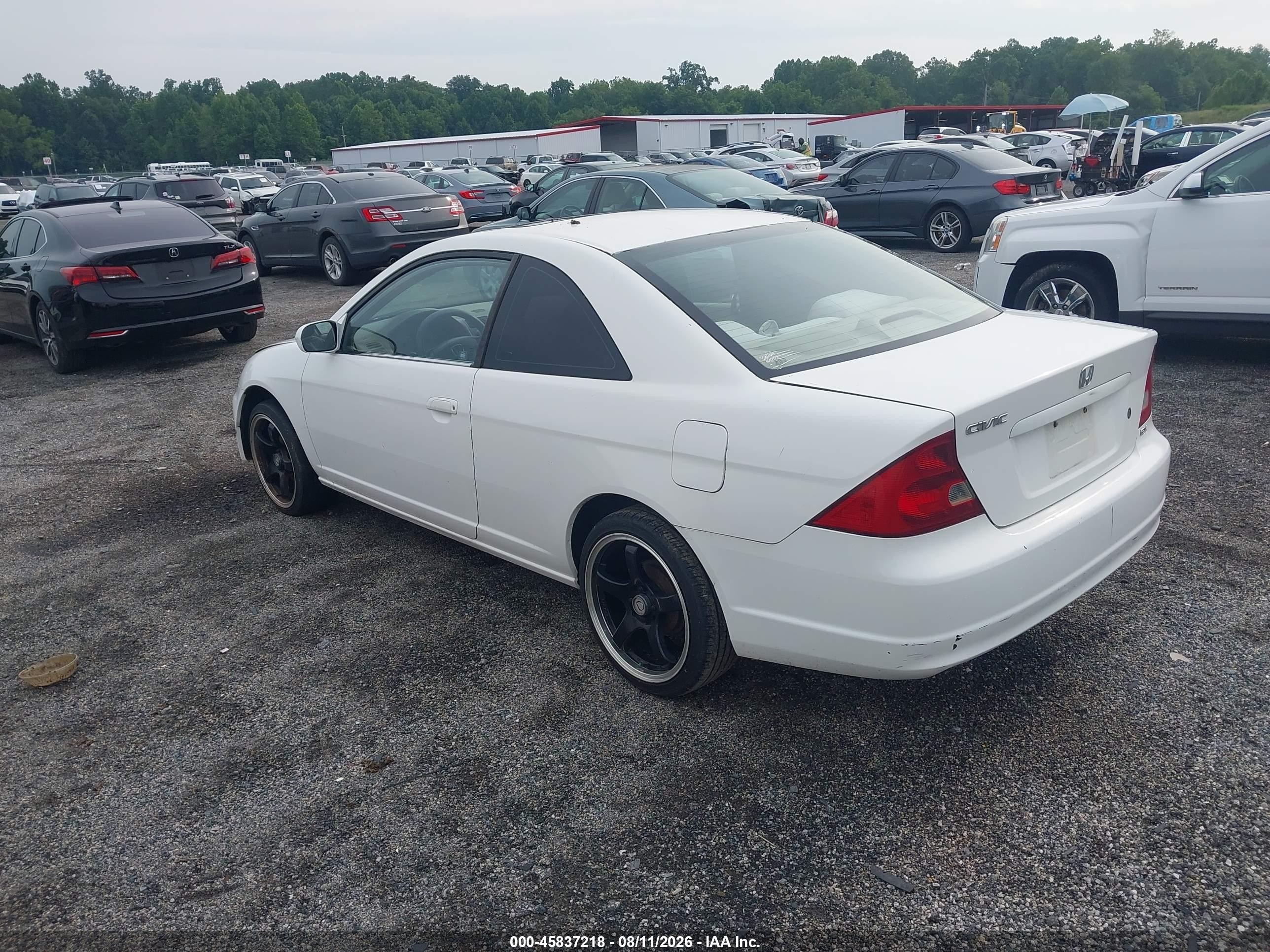 2001 Honda Civic Ex Белый vin: 1HGEM22931L088299
