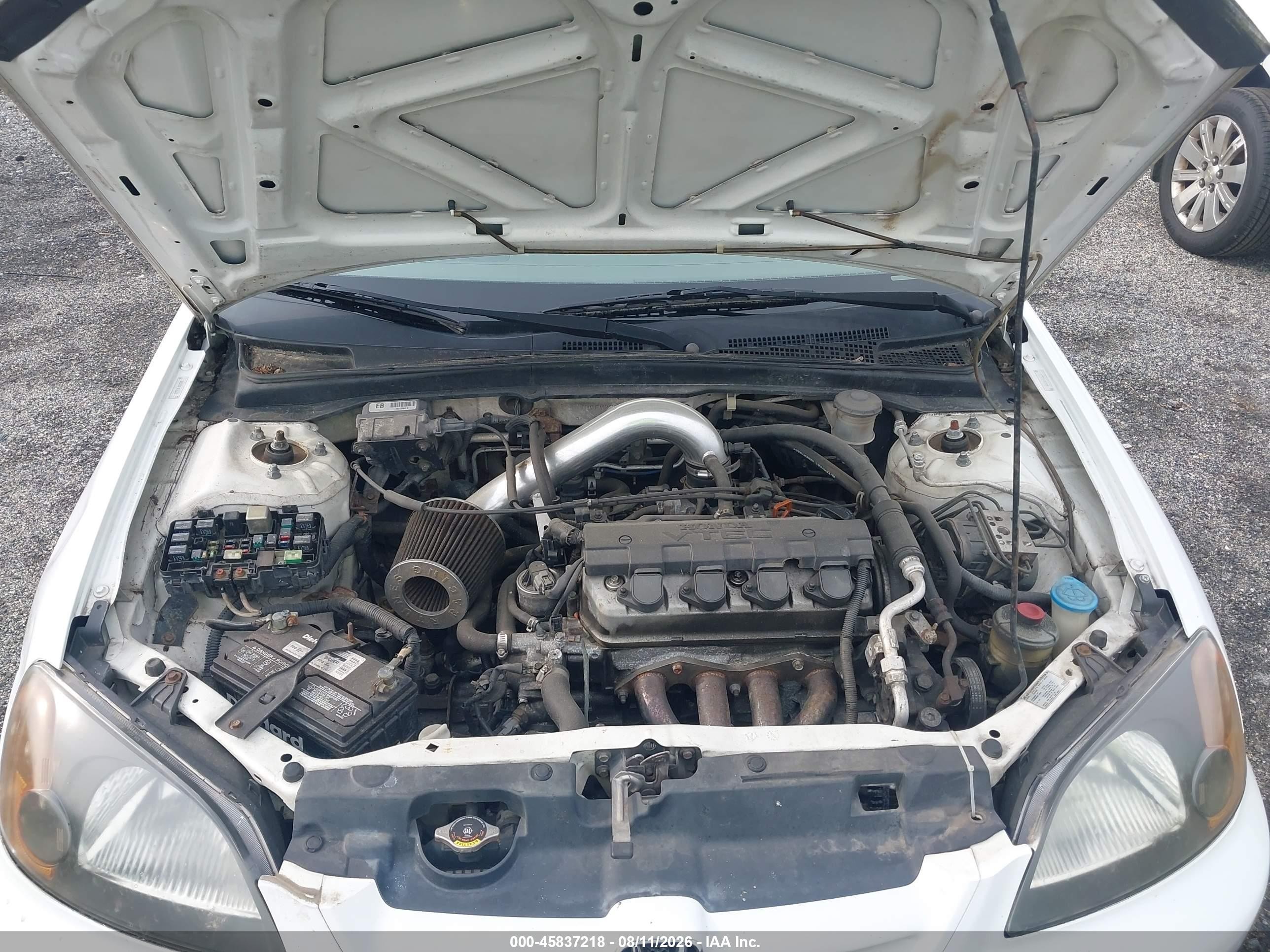 2001 Honda Civic Ex Белый vin: 1HGEM22931L088299