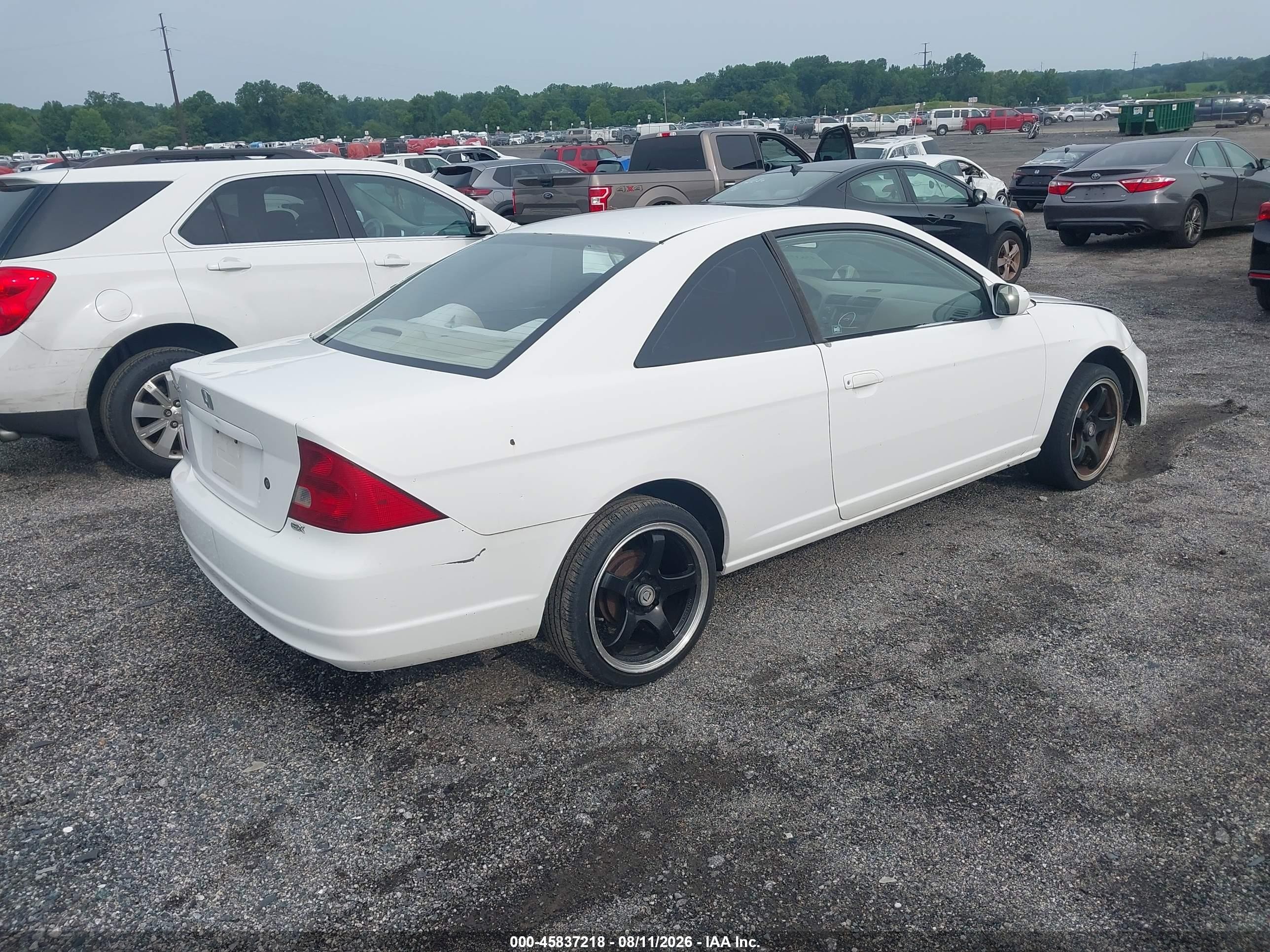 2001 Honda Civic Ex Белый vin: 1HGEM22931L088299