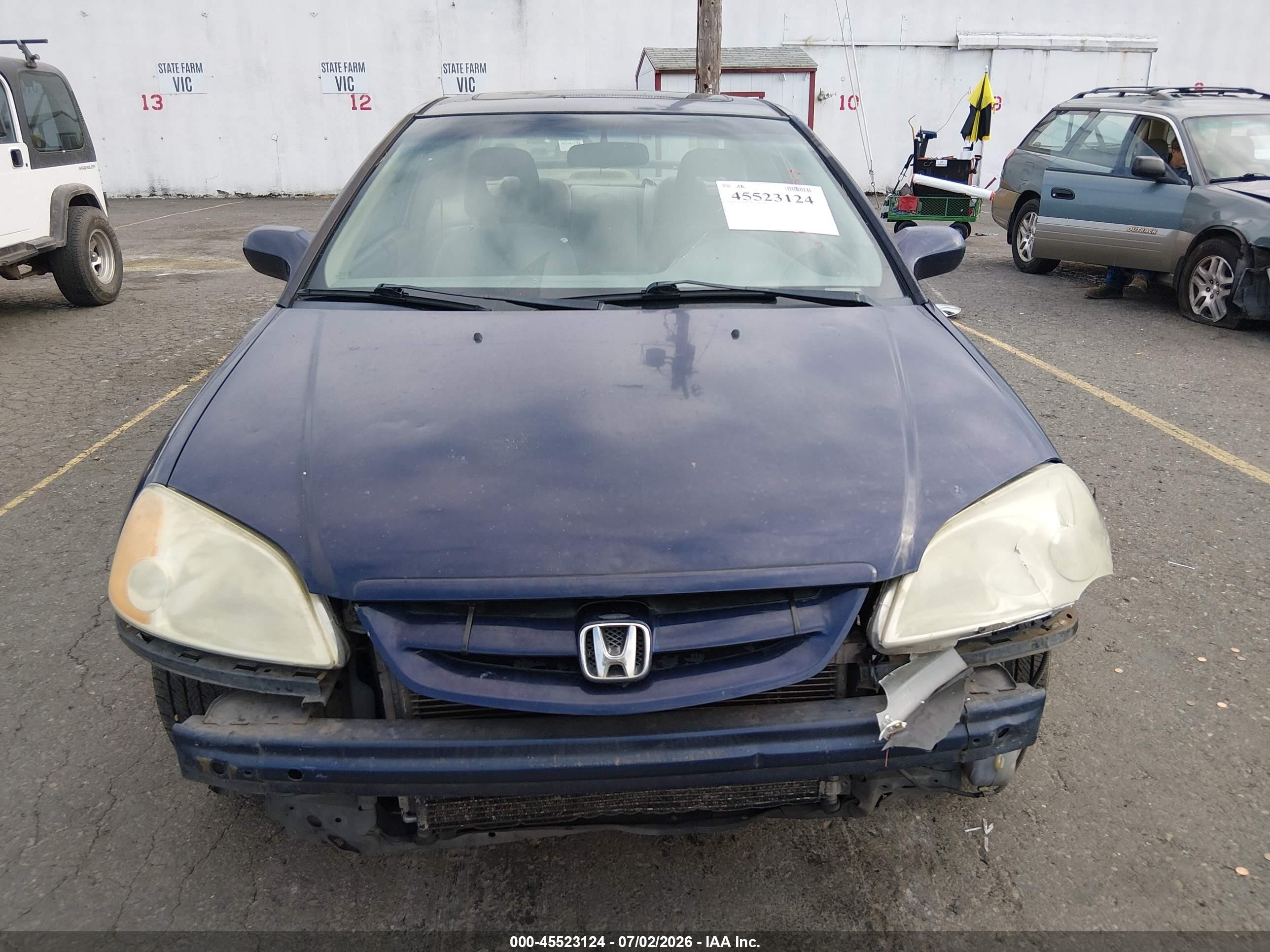 2001 Honda Civic Ex Blue vin: 1HGEM22931L119762