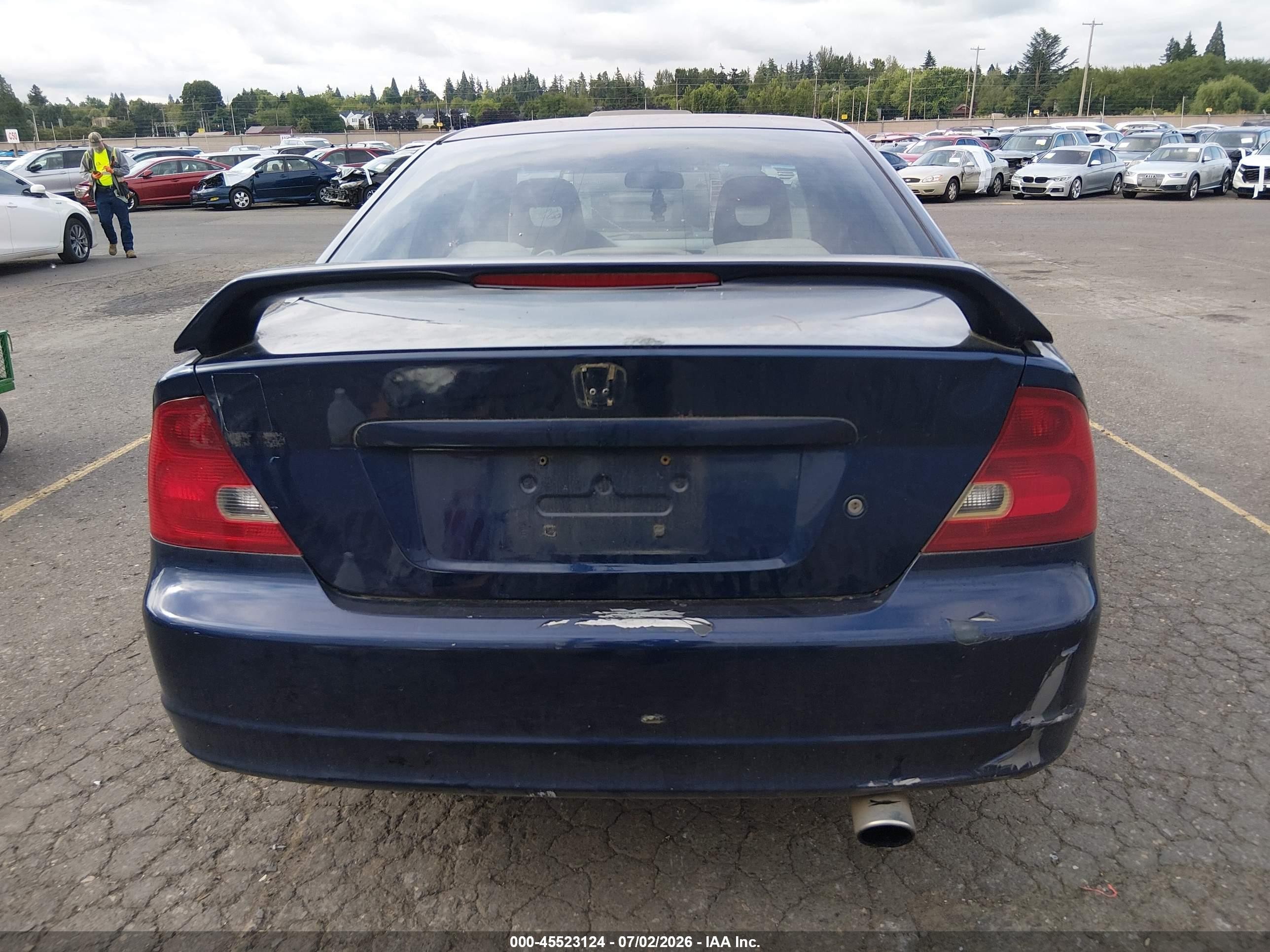 2001 Honda Civic Ex Blue vin: 1HGEM22931L119762