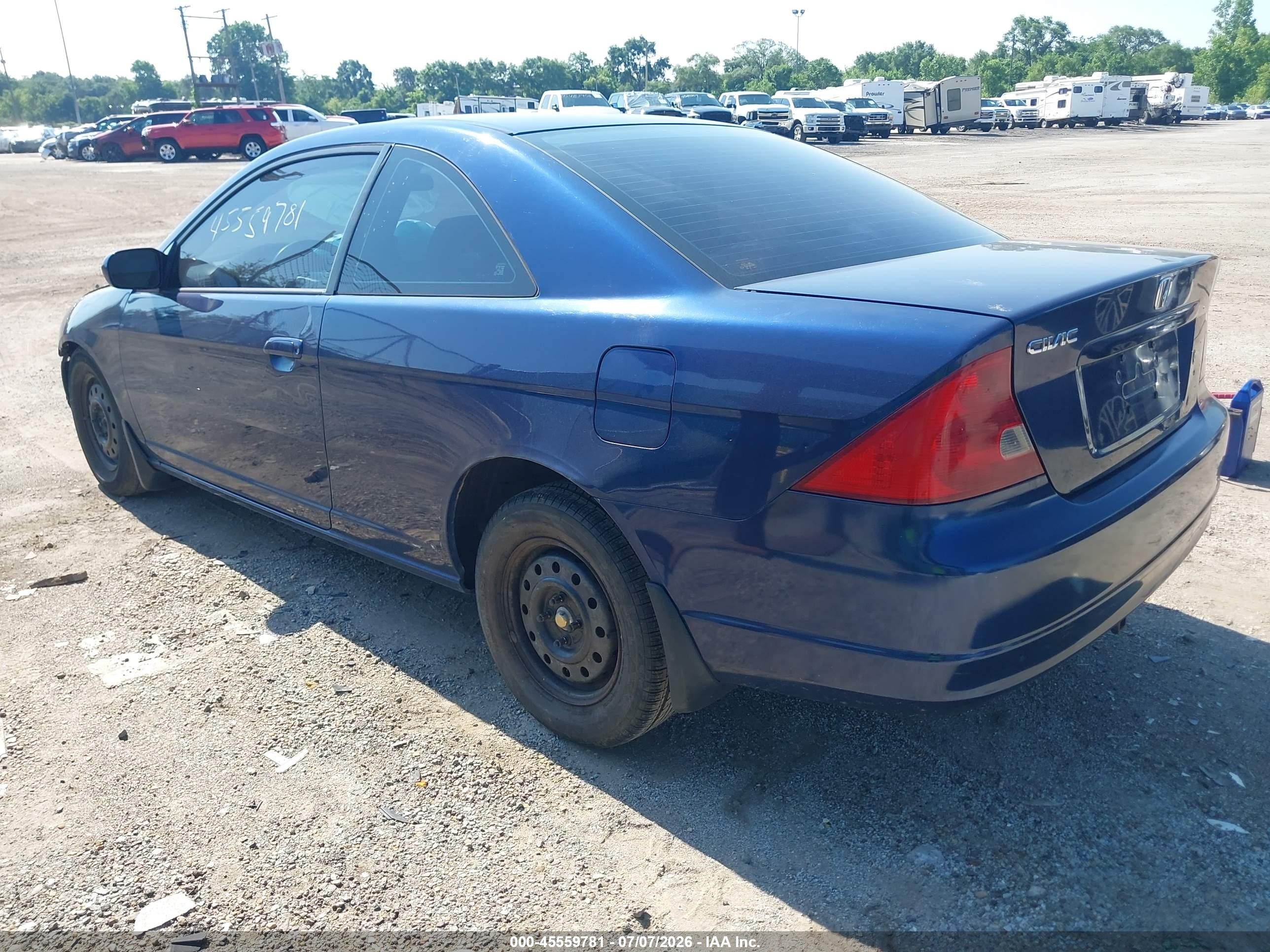 2003 Honda Civic Ex Blue vin: 1HGEM22933L051420