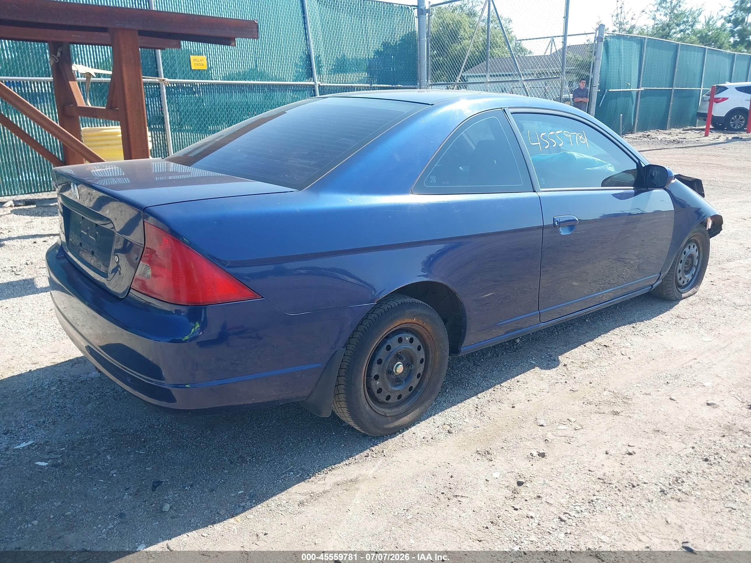 2003 Honda Civic Ex Blue vin: 1HGEM22933L051420