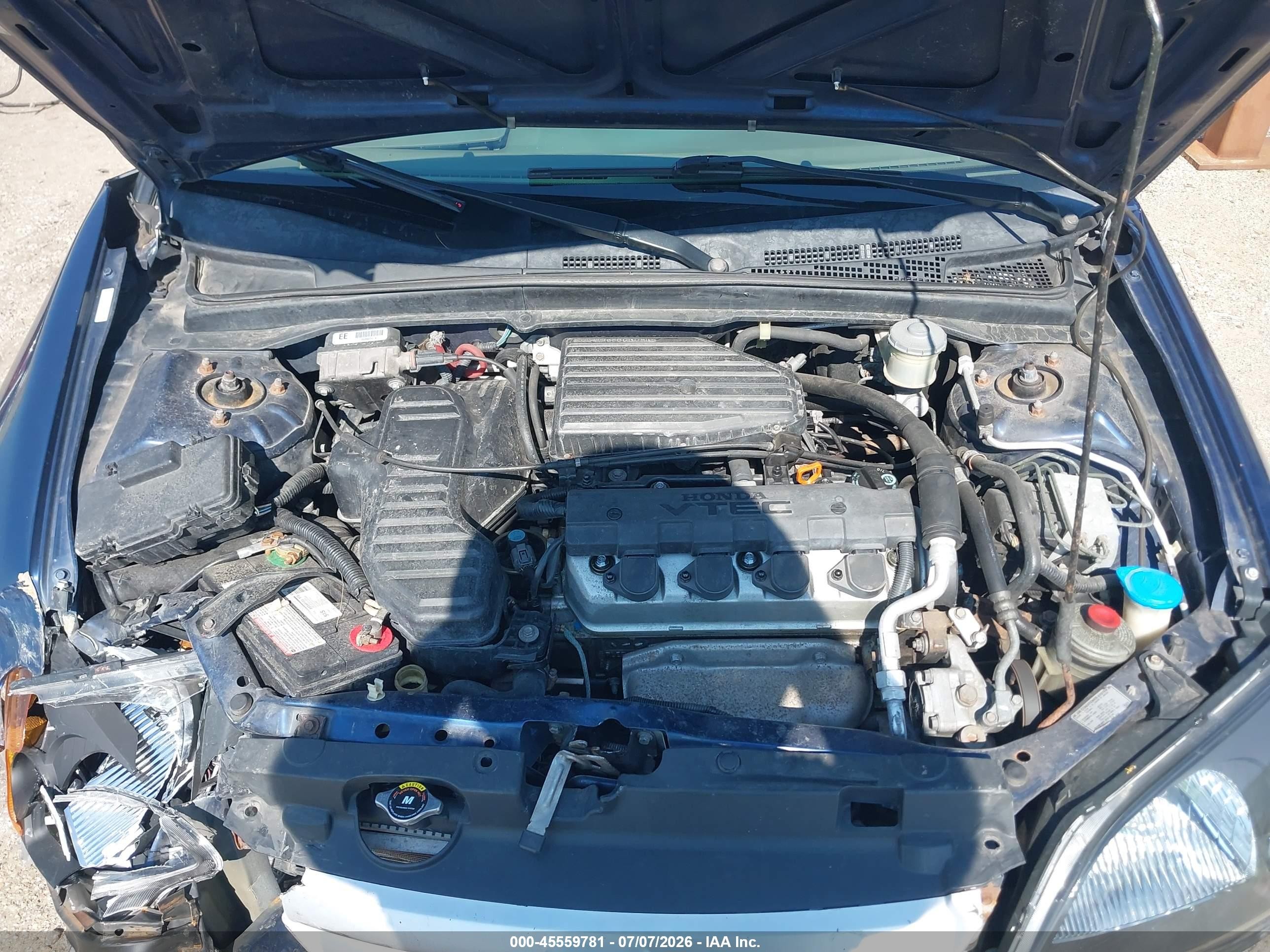 2003 Honda Civic Ex Blue vin: 1HGEM22933L051420
