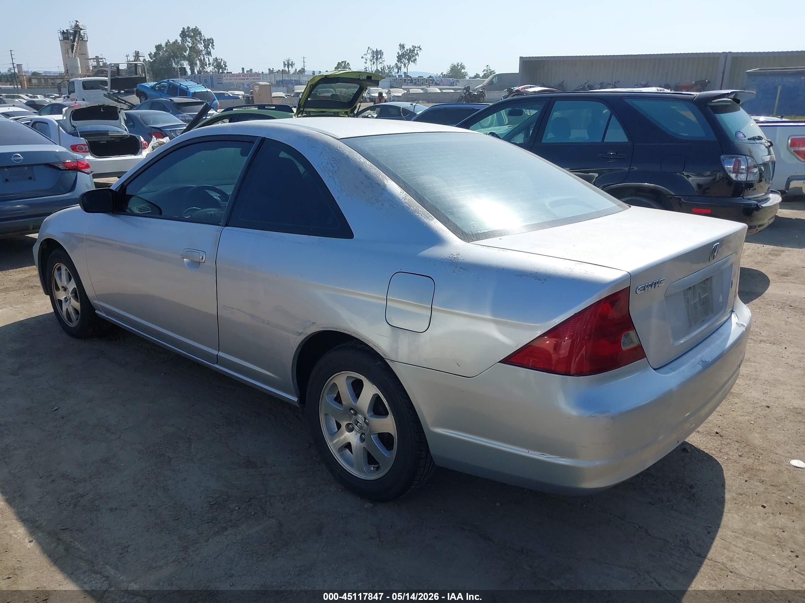 2003 Honda Civic Ex Silver vin: 1HGEM22933L052048