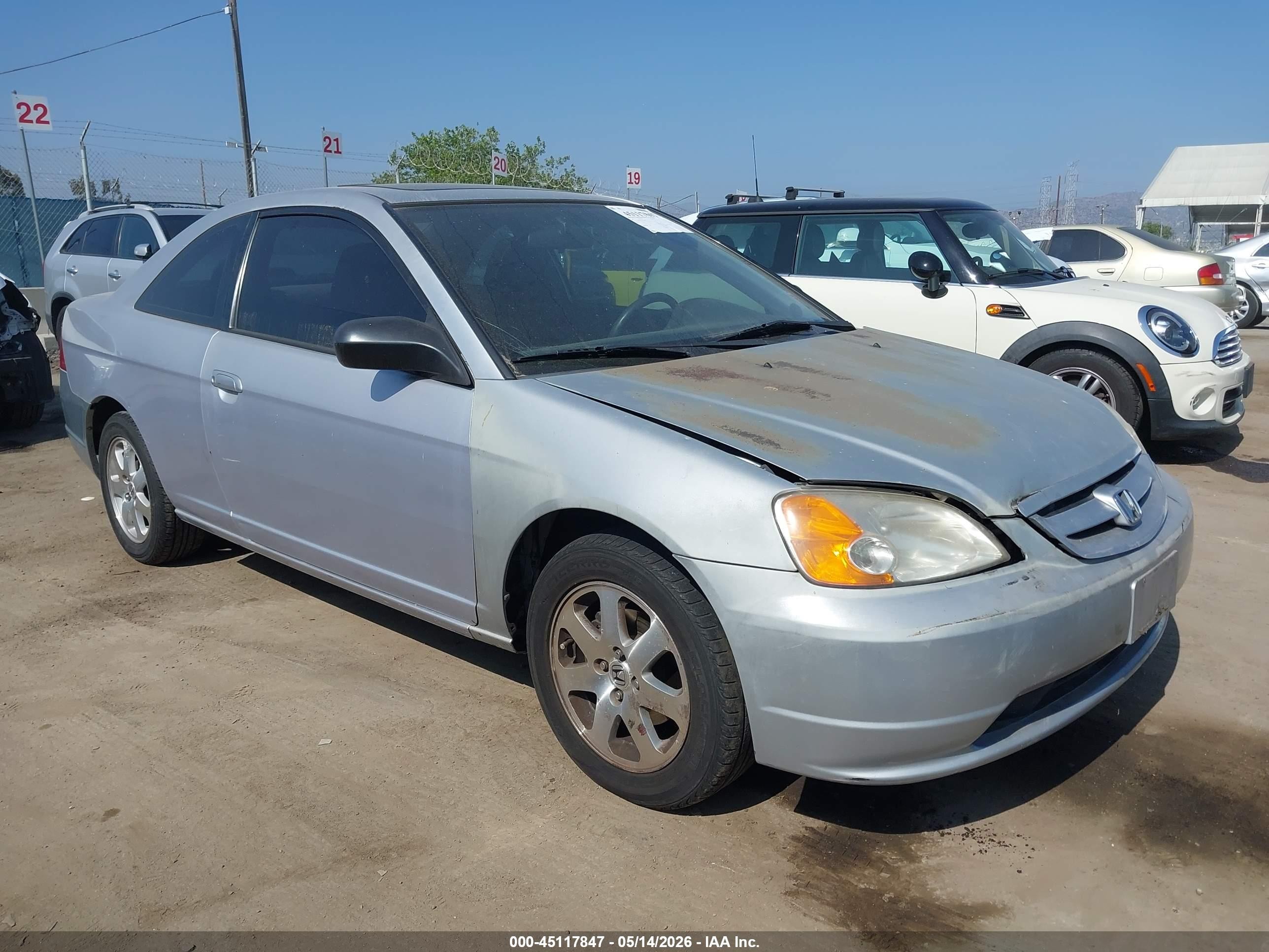 2003 Honda Civic Ex Silver vin: 1HGEM22933L052048