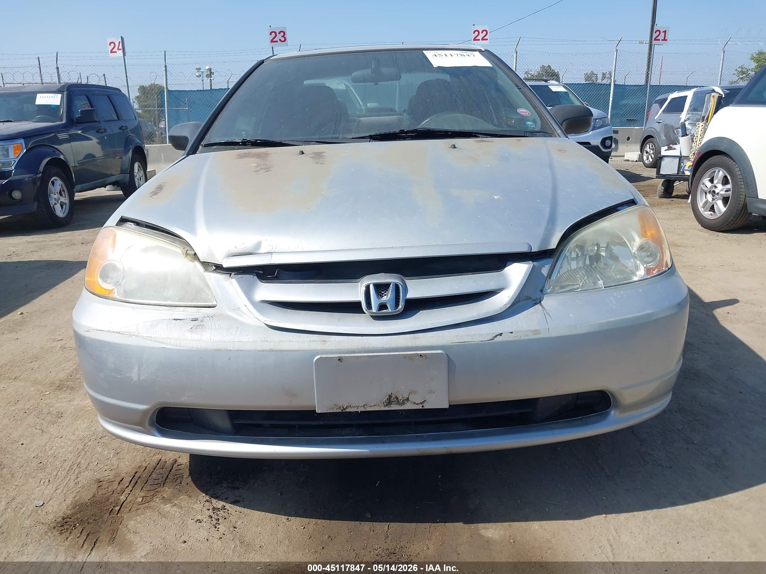 2003 Honda Civic Ex Silver vin: 1HGEM22933L052048