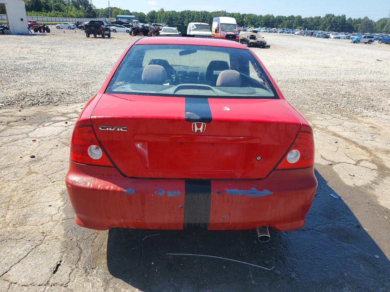 2003 Honda Civic Ex Red vin: 1HGEM22933L087382