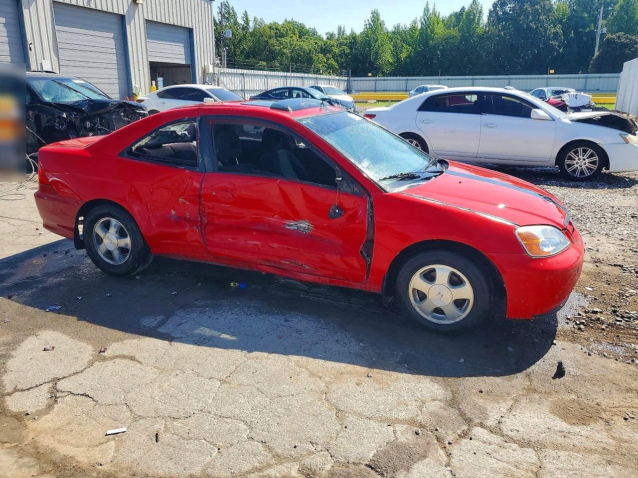 2003 Honda Civic Ex Red vin: 1HGEM22933L087382