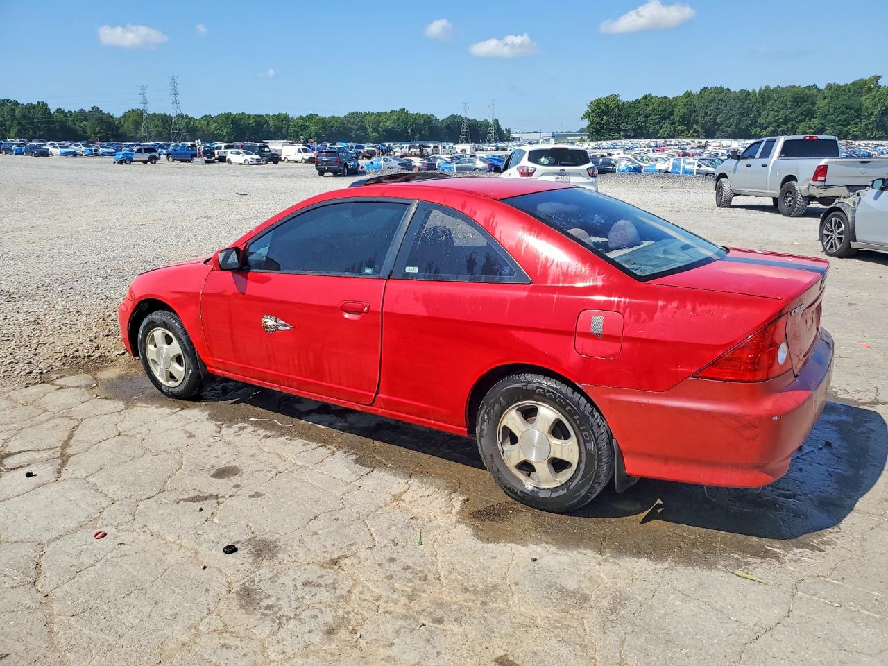 2003 Honda Civic Ex Red vin: 1HGEM22933L087382