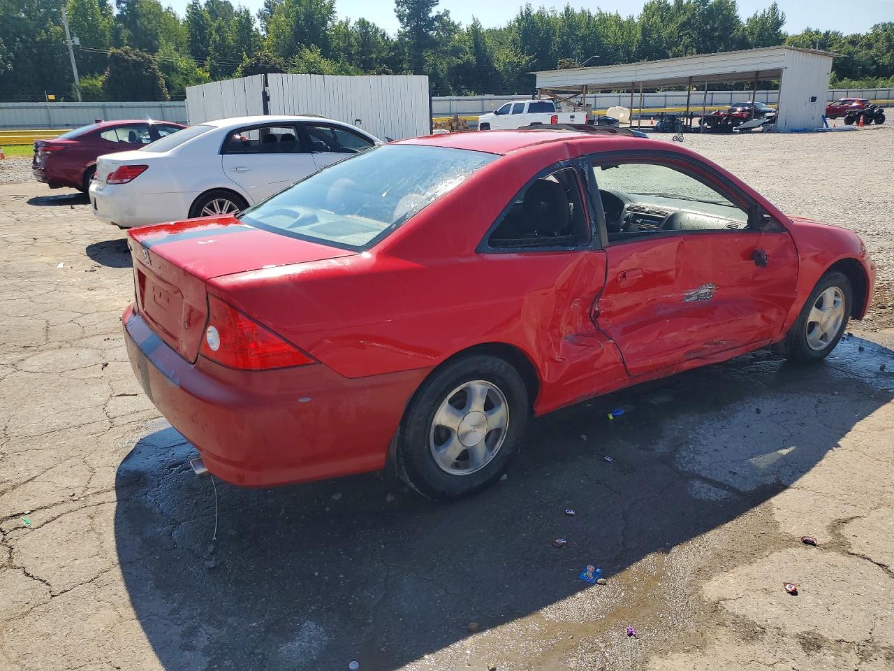 2003 Honda Civic Ex Red vin: 1HGEM22933L087382