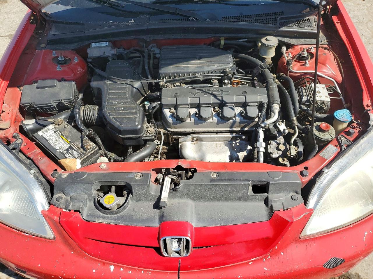 2003 Honda Civic Ex Red vin: 1HGEM22933L087382