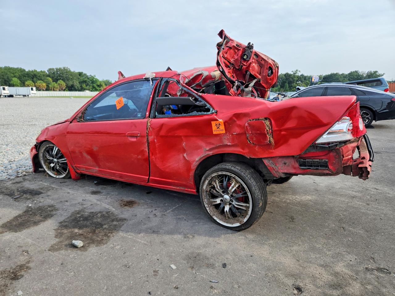 2004 Honda Civic Ex Red vin: 1HGEM22934L080188